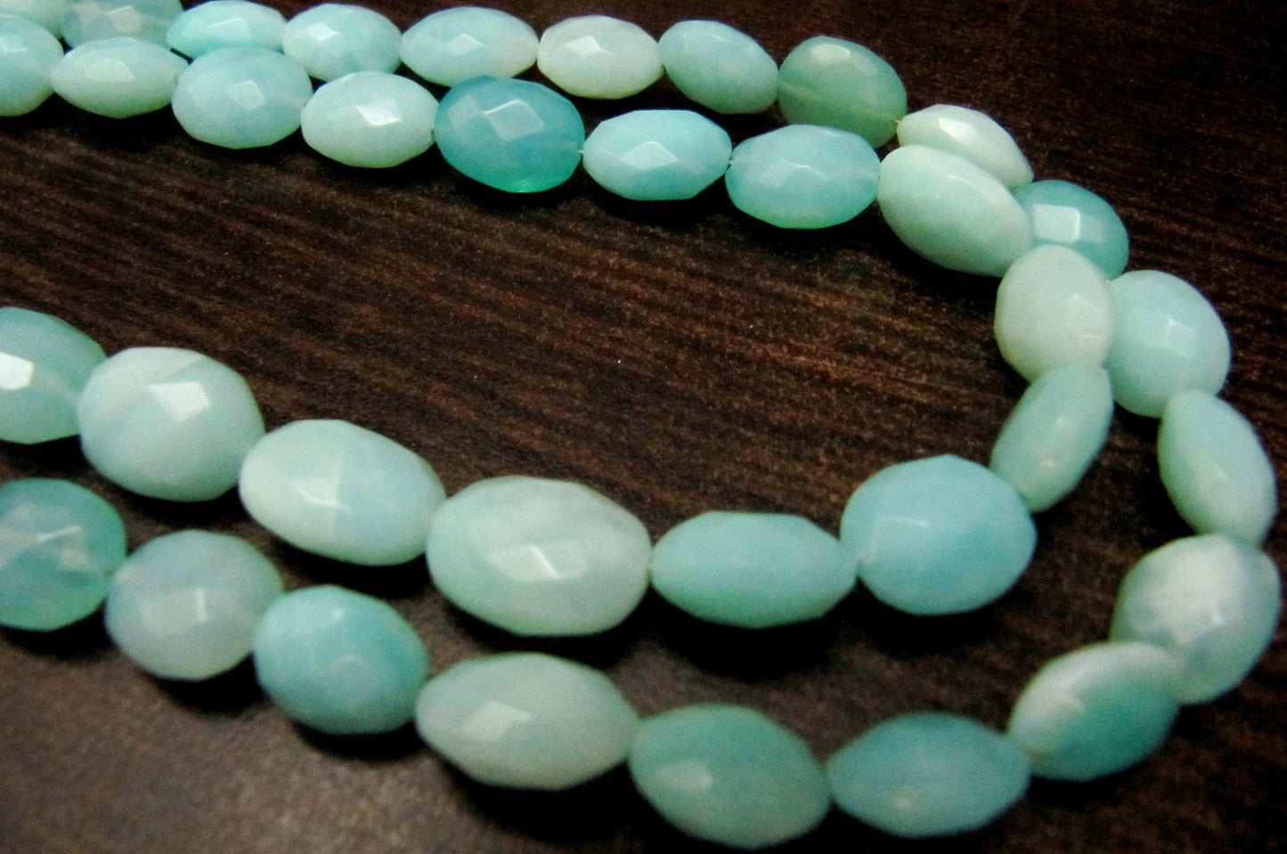 Natural Peruvian Opal oval Briolette faceted Beads 8x10mm best Quality Beads Strand 8 inches Long Jewelry making gemstone beads