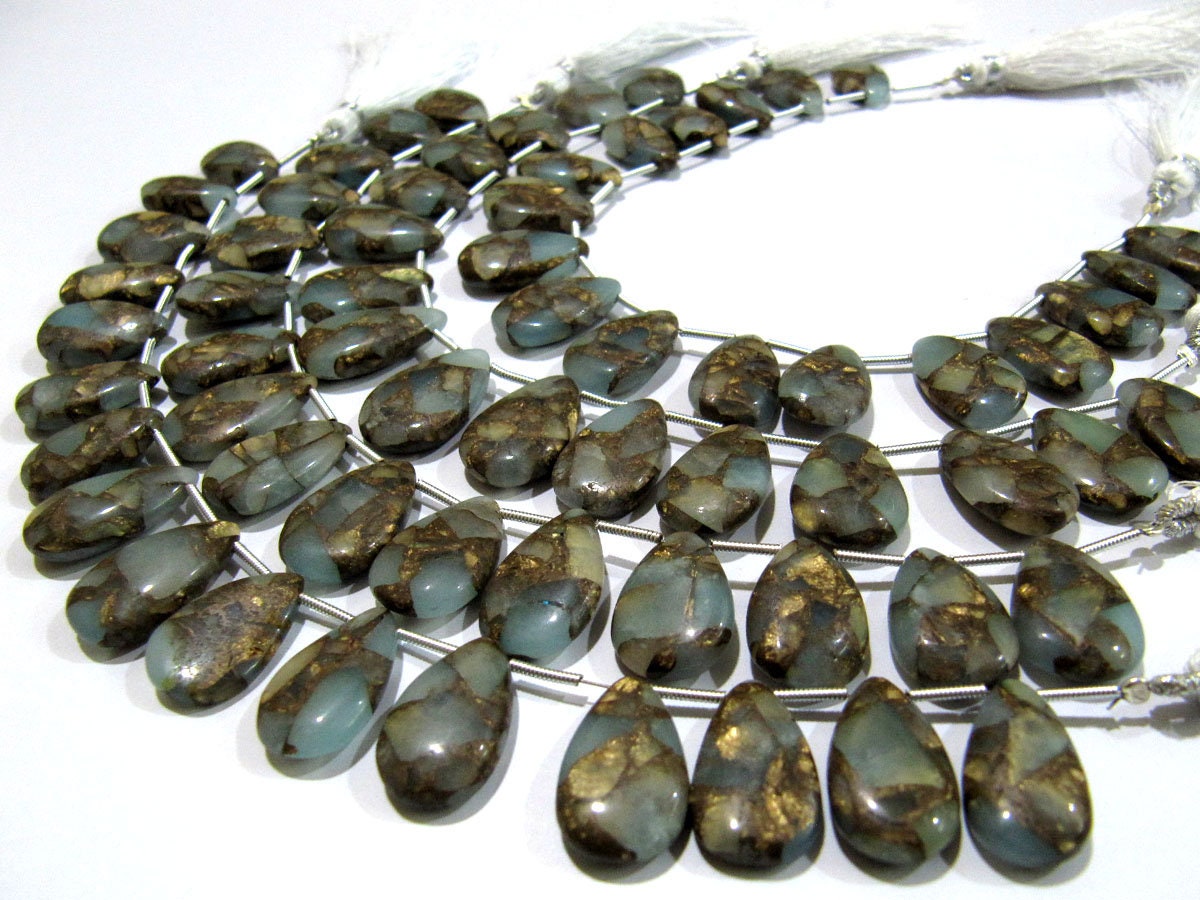 Grey Oyster Turquoise Pear Shape Smooth Plain Size 10x16 To 12x20mm Gray Color shaded Beads Strand 8 inches Long Sold Per Strand