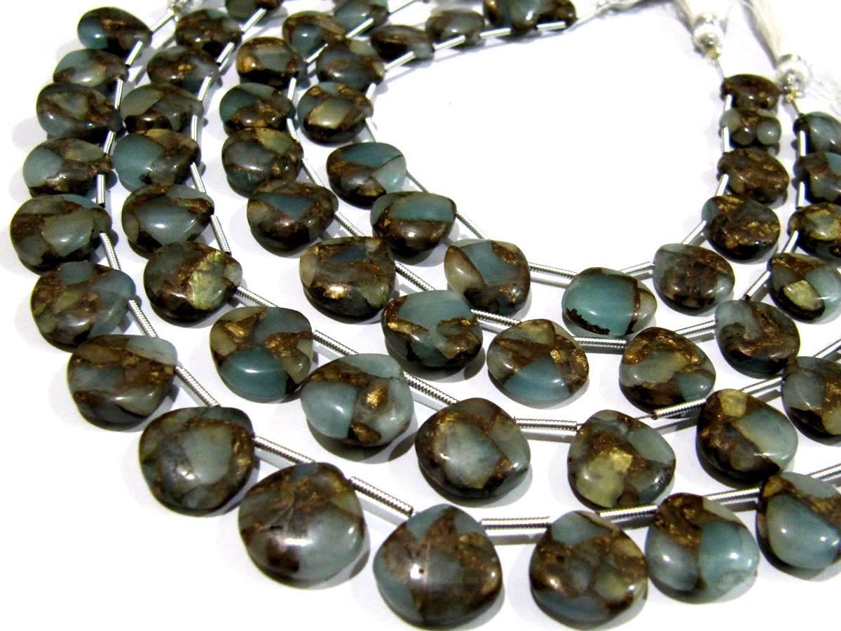 Grey Oyster Turquoise Heart Shape Smooth Plain Size 12mm Gray Color shaded Beads Strand 8 inch Long Sold Per Strand Wholesale Price