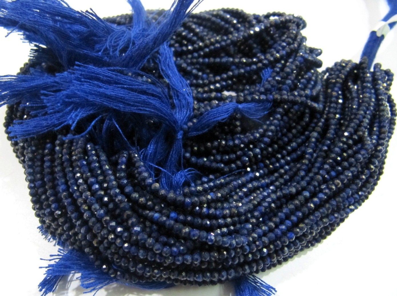 Natural Lapis Lazuli Israel Cut Rondelle Faceted 2-2.5mm Beads Genuine Lapis Lazuli Gemstone Beads sold per strand 13 inches long