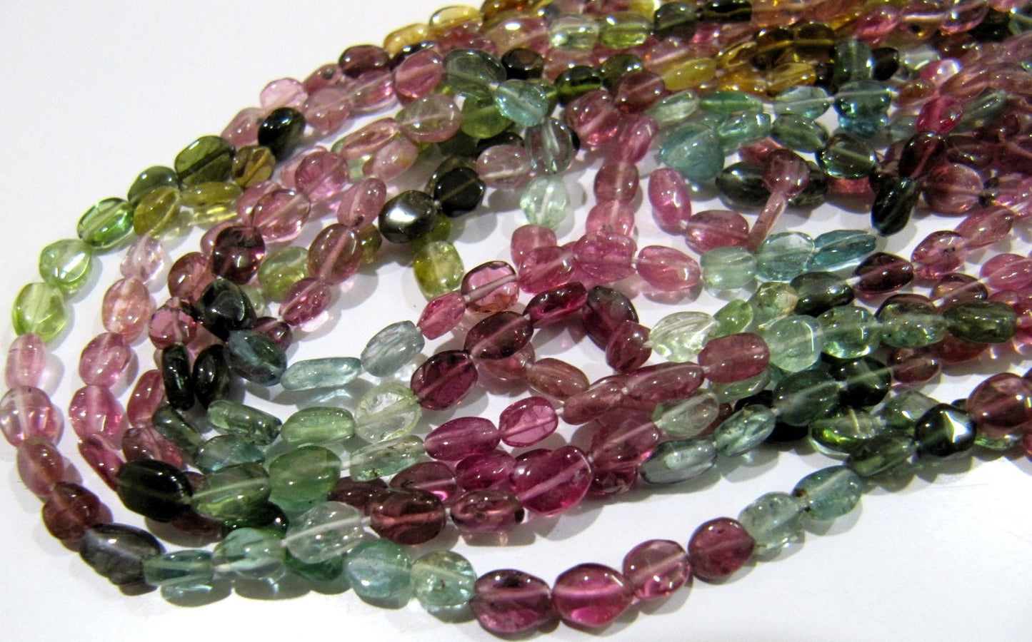 Natural Multi Tourmaline Beads Oval Smooth Beads 5x7 mm Sold per Strand of 13 Inches Long Watermelon Tourmaline Beads Wholesale Price