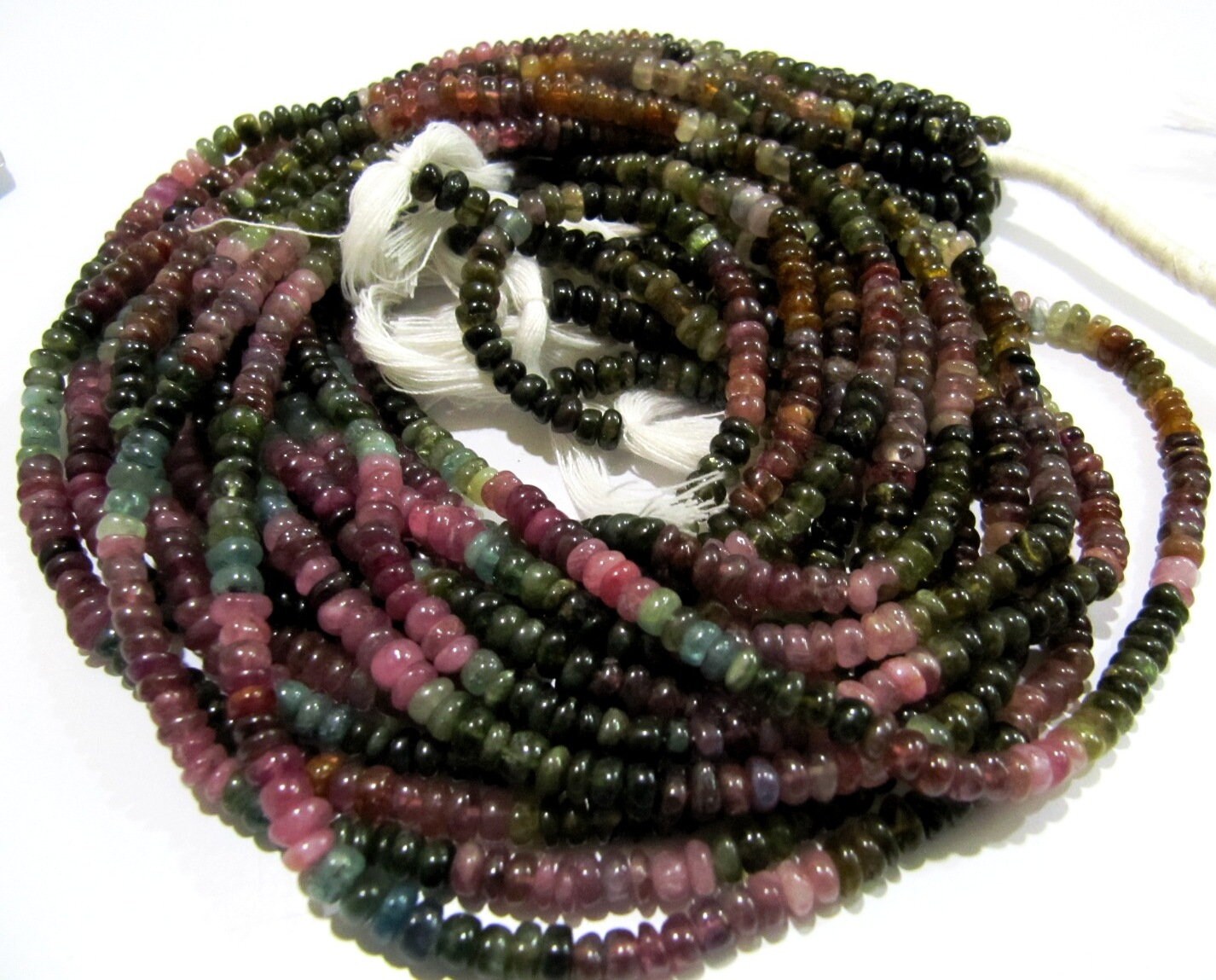 Natural Multi Tourmaline Beads Rondelle Smooth Beads 4-5 mm Sold per Strand of 13 Inches Long Watermelon Tourmaline jewelry making Beads