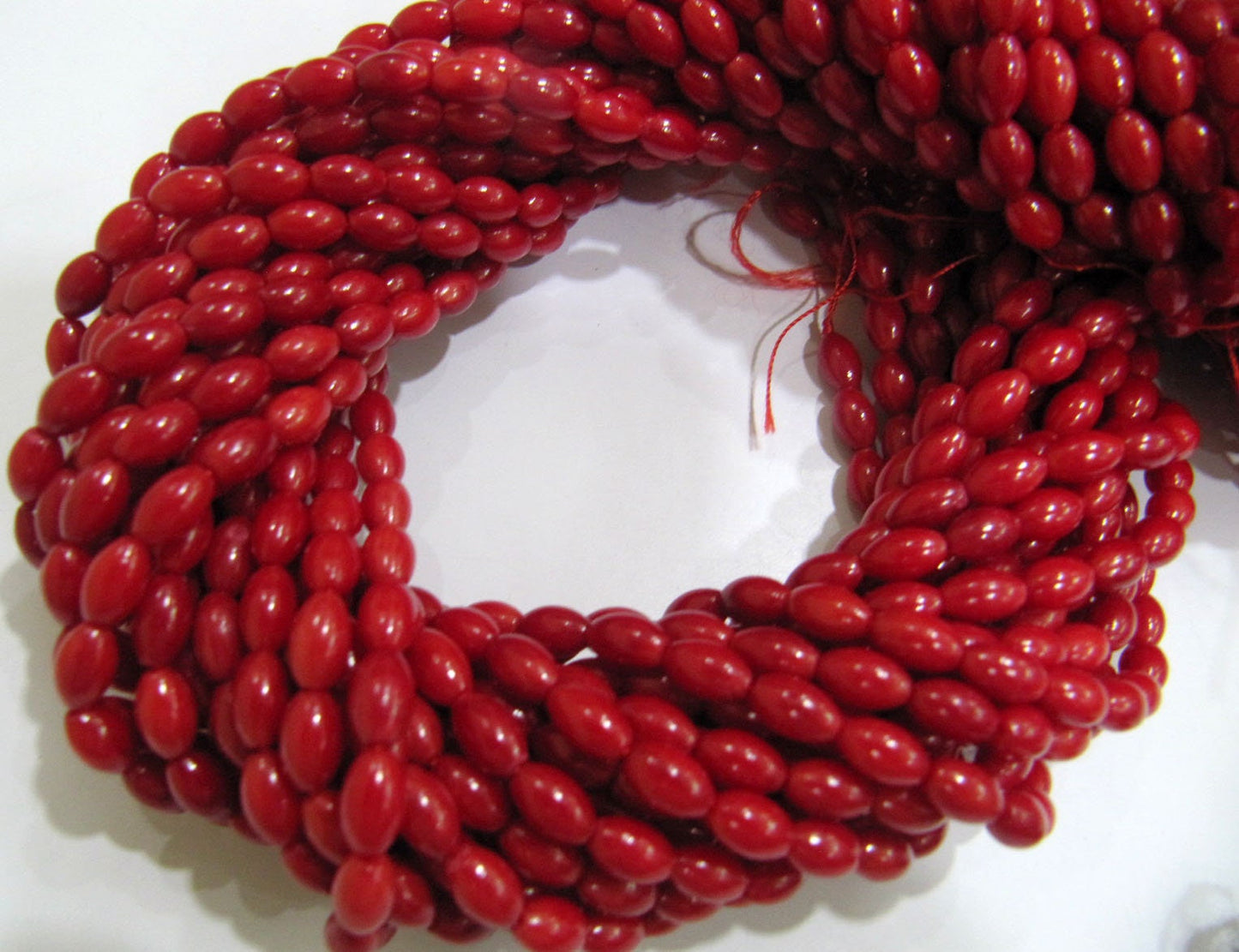 Beautiful Red Coral Barrel Drum Shape 5x8mm Beads Strand 16 Inches Long Jewelry Making Beads Sold Per Strand Wholesale Prices