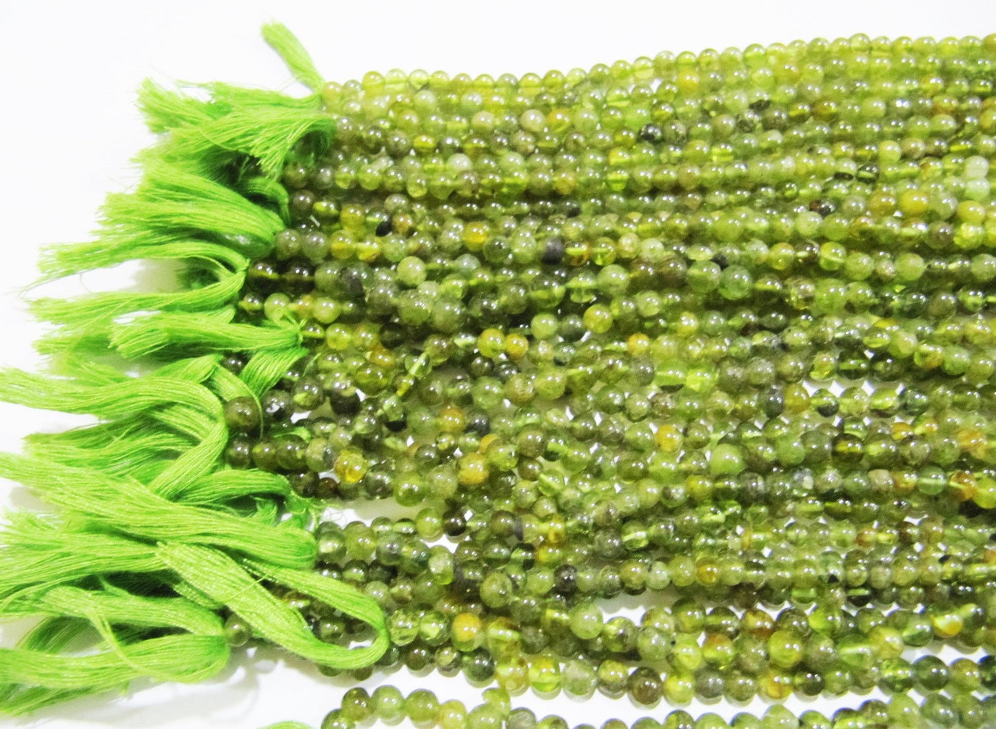 Natural Genuine Peridot Round Plain Smooth 5mm Beads Green Color Beads For Jewelry Making Sold Per Strand 13 Inches Long Wholesale Price
