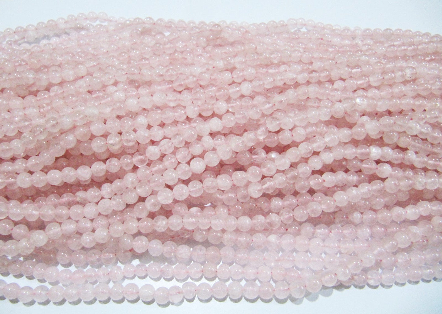Natural Genuine Rose Quartz Round Plain Smooth 5mm Beads Pink Colour Beads For Jewelry Making Sold Per Strand 13 Inches Long