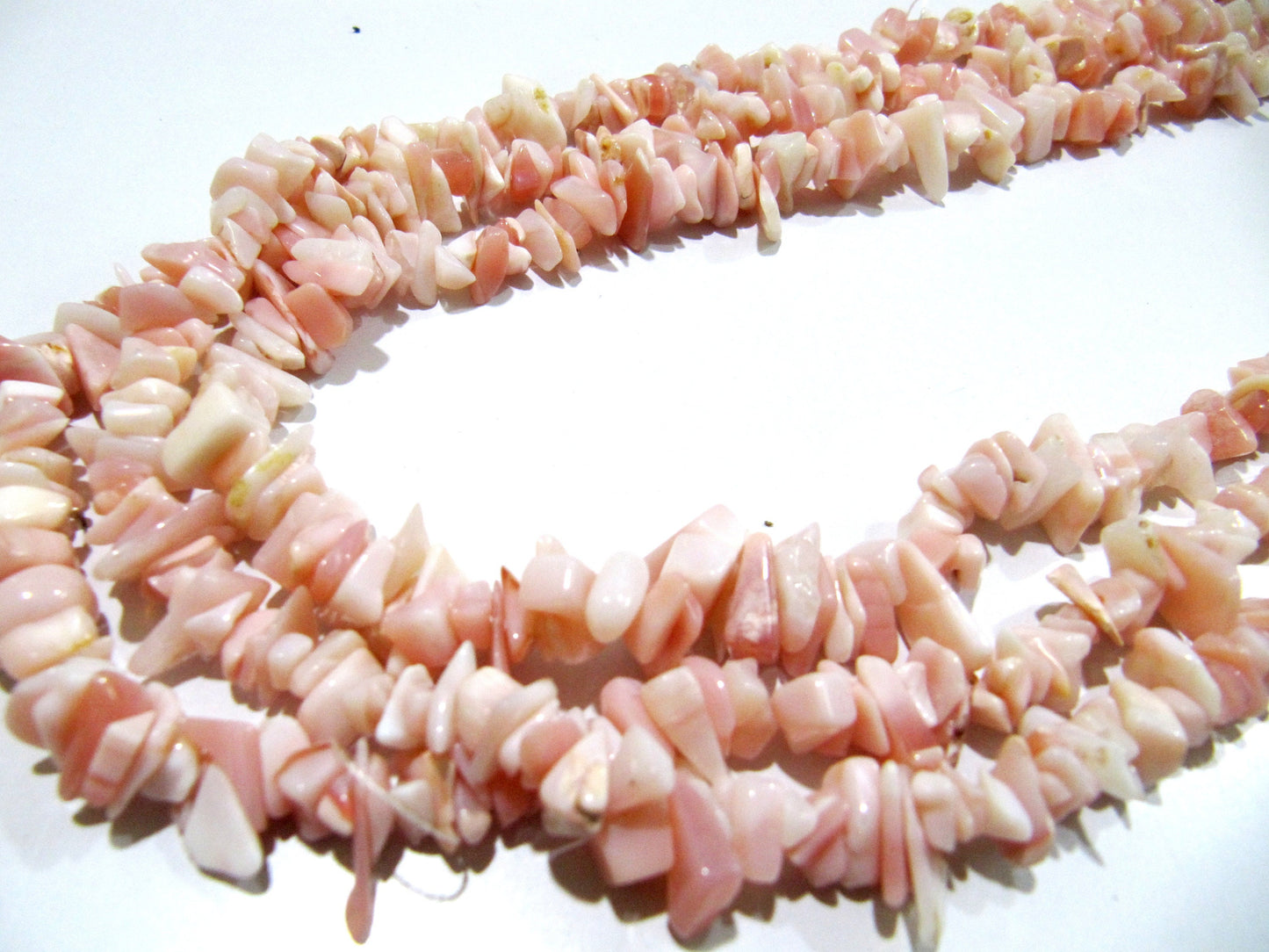 Natural Pink Opal Irregular Chip Gravel Uncut Nugget 6mm To 12mm Size Jewelry Making Beads Strand 34 Inches Long Sold Per Strand