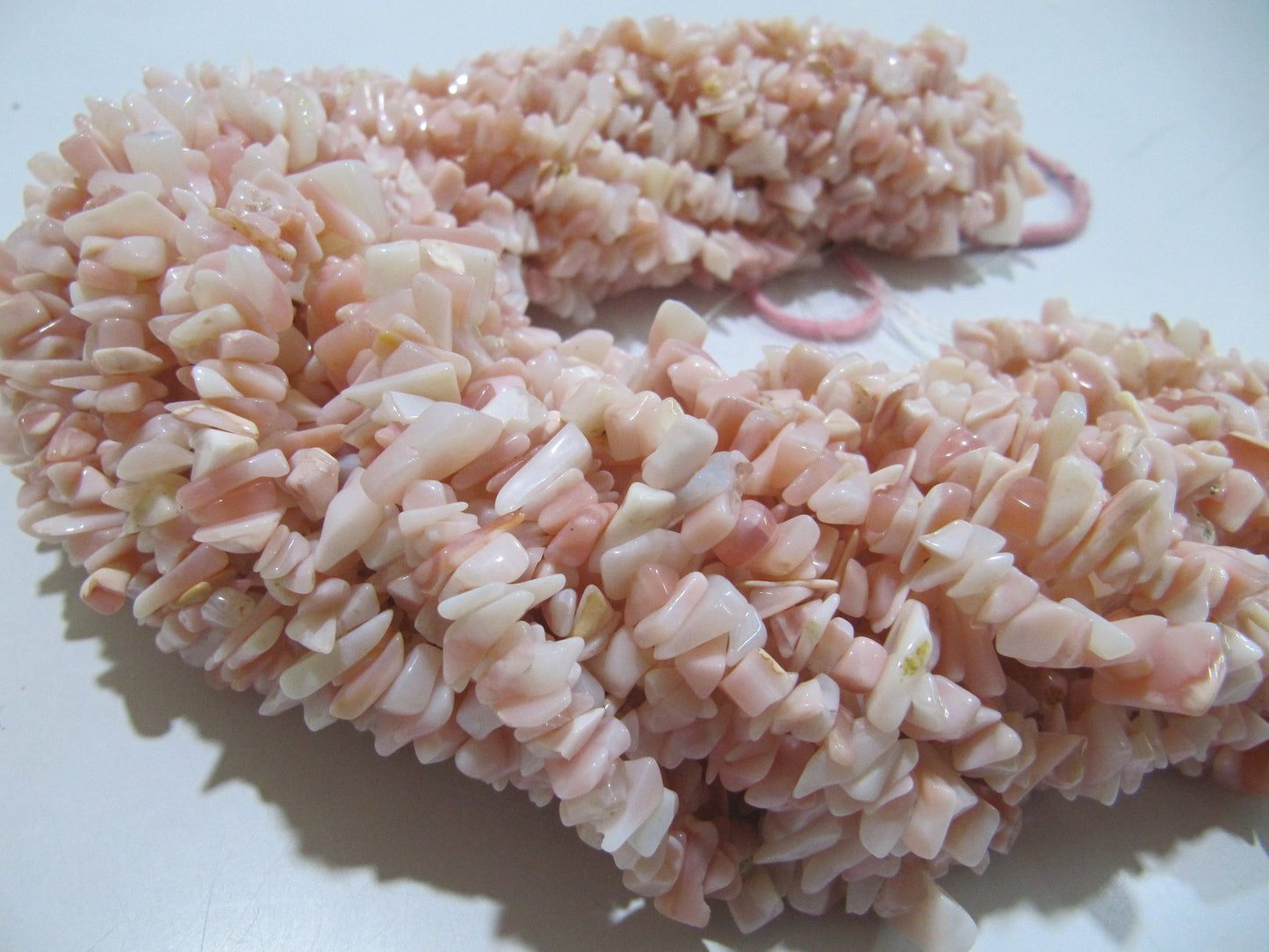 Natural Pink Opal Irregular Chip Gravel Uncut Nugget 6mm To 12mm Size Jewelry Making Beads Strand 34 Inches Long Sold Per Strand