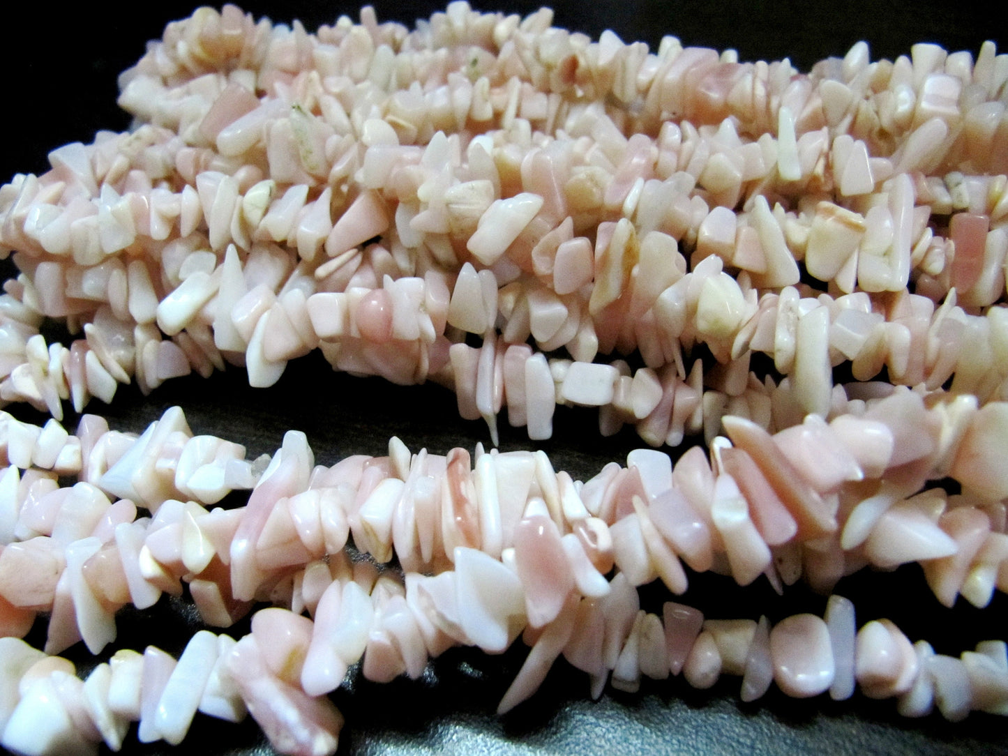 Natural Pink Opal Irregular Chip Gravel Uncut Nugget 6mm To 12mm Size Jewelry Making Beads Strand 34 Inches Long Sold Per Strand