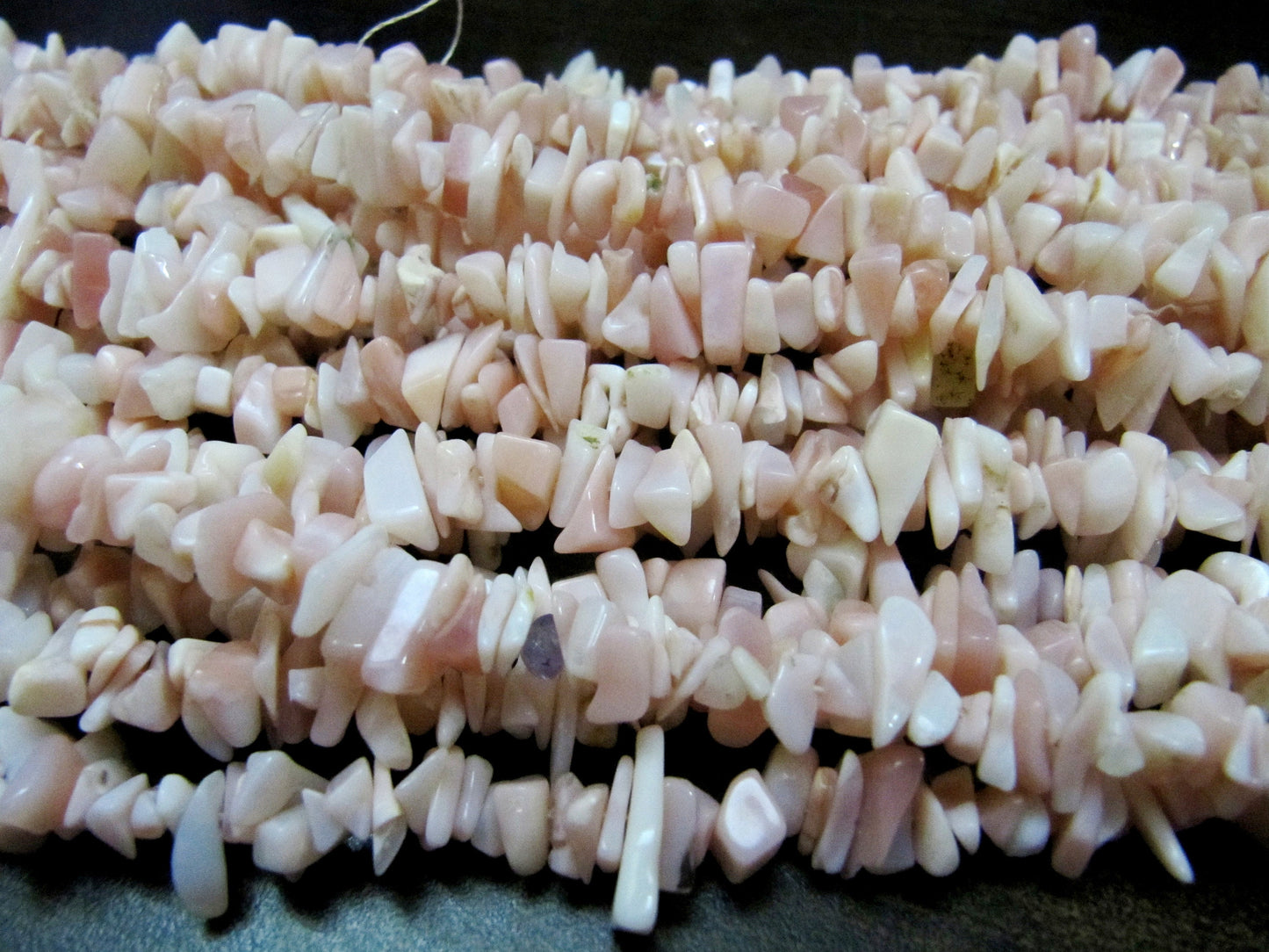 Natural Pink Opal Irregular Chip Gravel Uncut Nugget 6mm To 12mm Size Jewelry Making Beads Strand 34 Inches Long Sold Per Strand