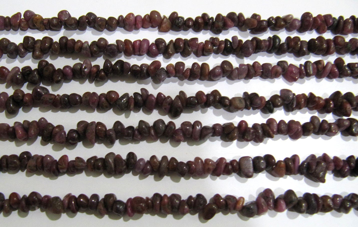 Natural Real Ruby Chip Gravel Uncut Nugget 4mm To 7mm Beads Red Color Jewelry Making Beads Strand 17 Inches Long Sold Per Strand