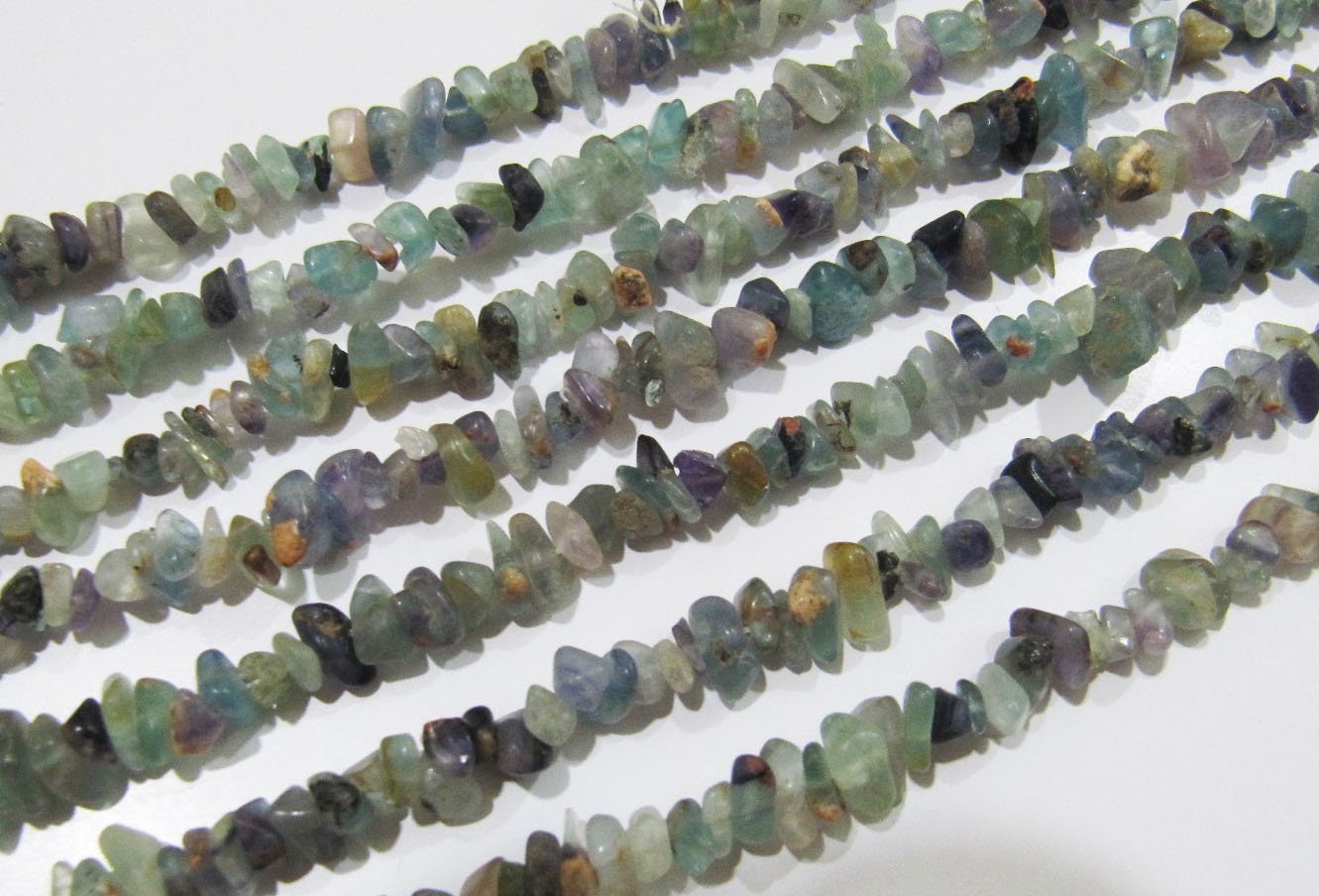 Natural Fluorite Irregular Chip Gravel Uncut Nugget 4mm To 8mm Beads Multi Color Jewelry Making Beads Strand 34 Inches Long Sold Per Strand