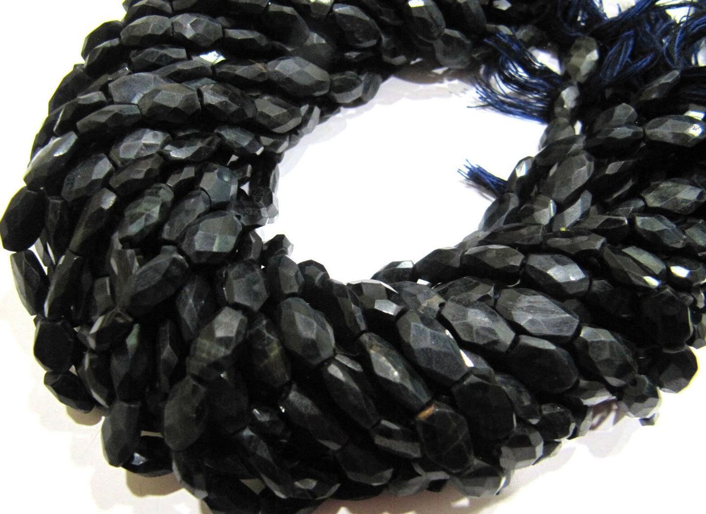 Natural Blue Tiger Eye Oval Faceted Beads Size 10mm to 12mm Blue Color Mani Shape Gemstone Beads Strand 13 Inches long Sold Per Strand