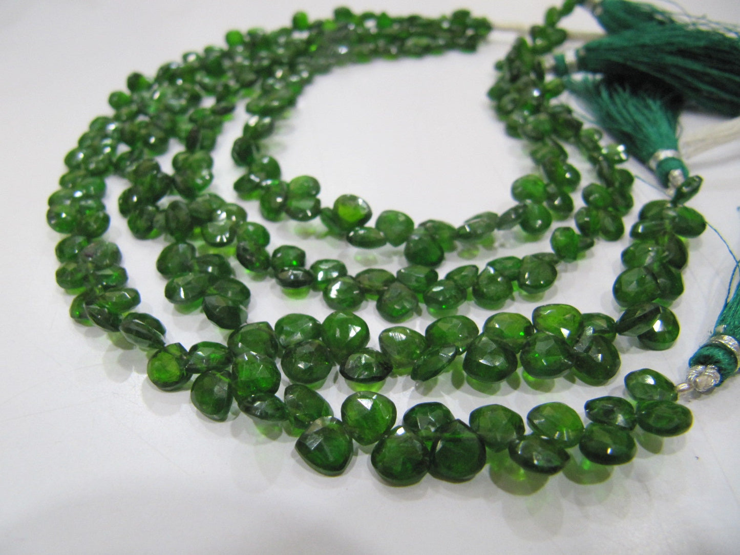 AAA Quality Natural Green Tourmaline 5-6mm, Best Quality Green Color Heart Shape Faceted Beads, Strand 8 inches Long Sold Per Strand