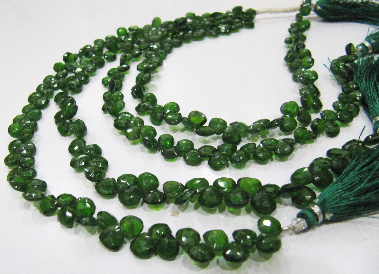 AAA Quality Natural Green Tourmaline 5-6mm, Best Quality Green Color Heart Shape Faceted Beads, Strand 8 inches Long Sold Per Strand