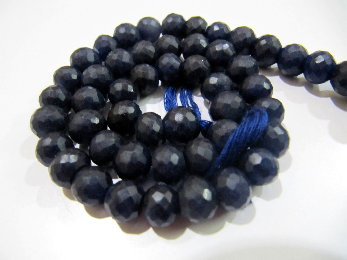 Dyed Sapphire Beads Rondelle Faceted Sapphire Beads Size 8-9mm Length 13 inch long Micro Faceted Beautiful Sapphire Beads Wholesale Prices