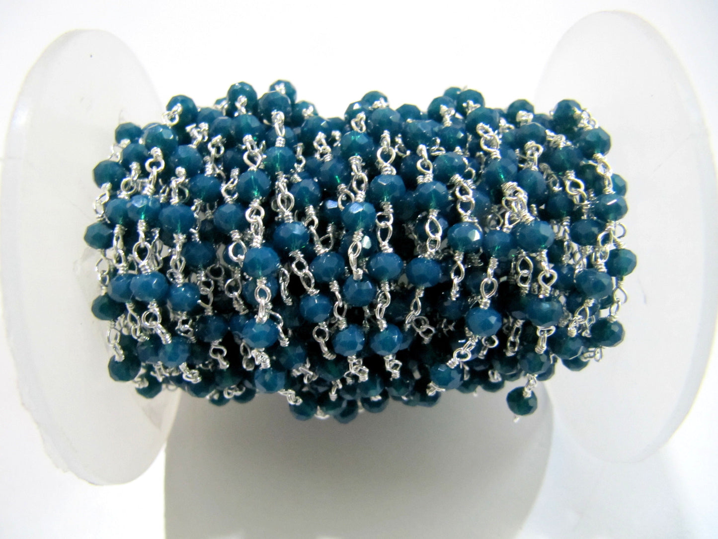 3 Ft-Neon Apatite  Rondelle Faceted Beaded 3-4mm Size Hyro Quartz Apatite Bead Rosary Chain Wholesale Prices Jewelry Making gemstone chain