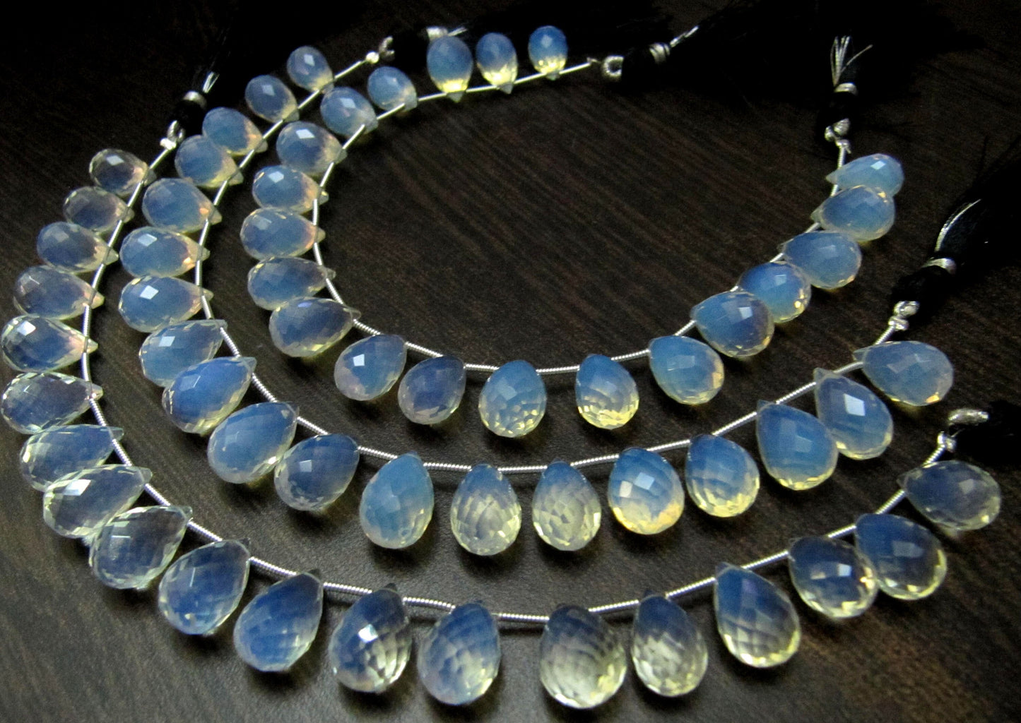 White Opalite Tear Drop 10x14mm Top Quality Gemstone Briolette Jewelry Making Beads Strand 8 Inches Sold Per Strand wholesale rate