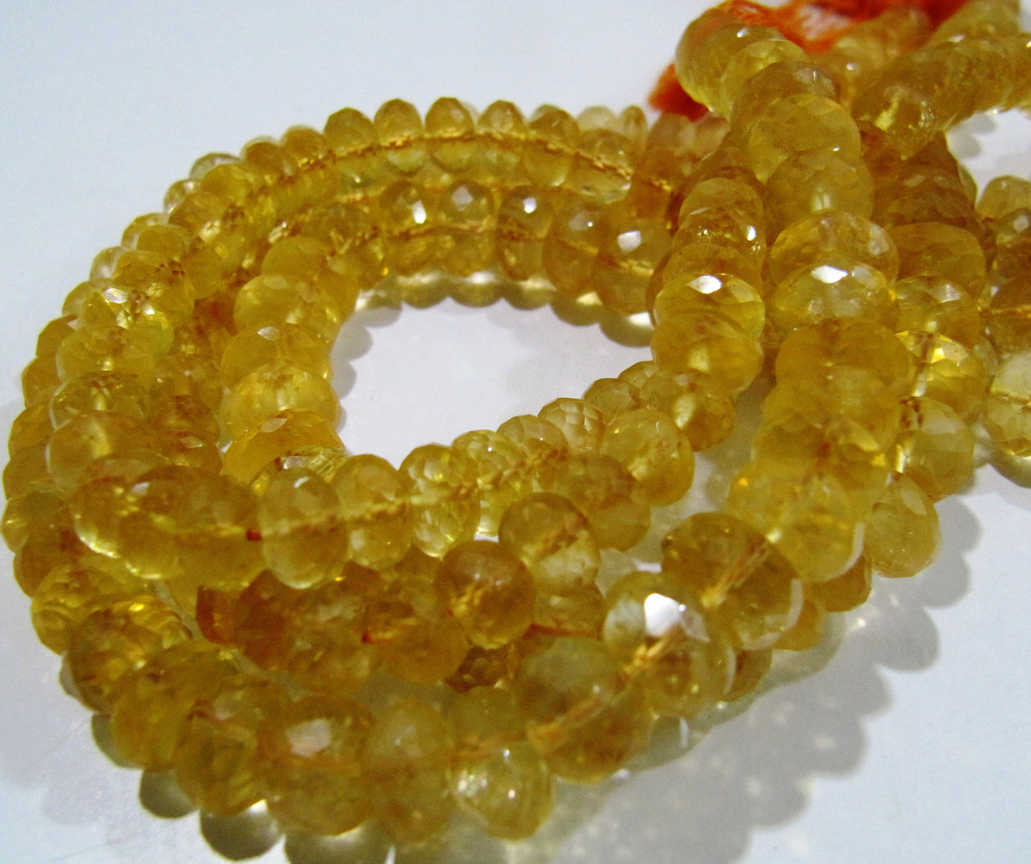 Natural Citrine Rondelle Faceted 9 to 10mm Beads Strand 8 inches long Gemstone Top Quality beads Wholesale Prices Jewelry making best beads