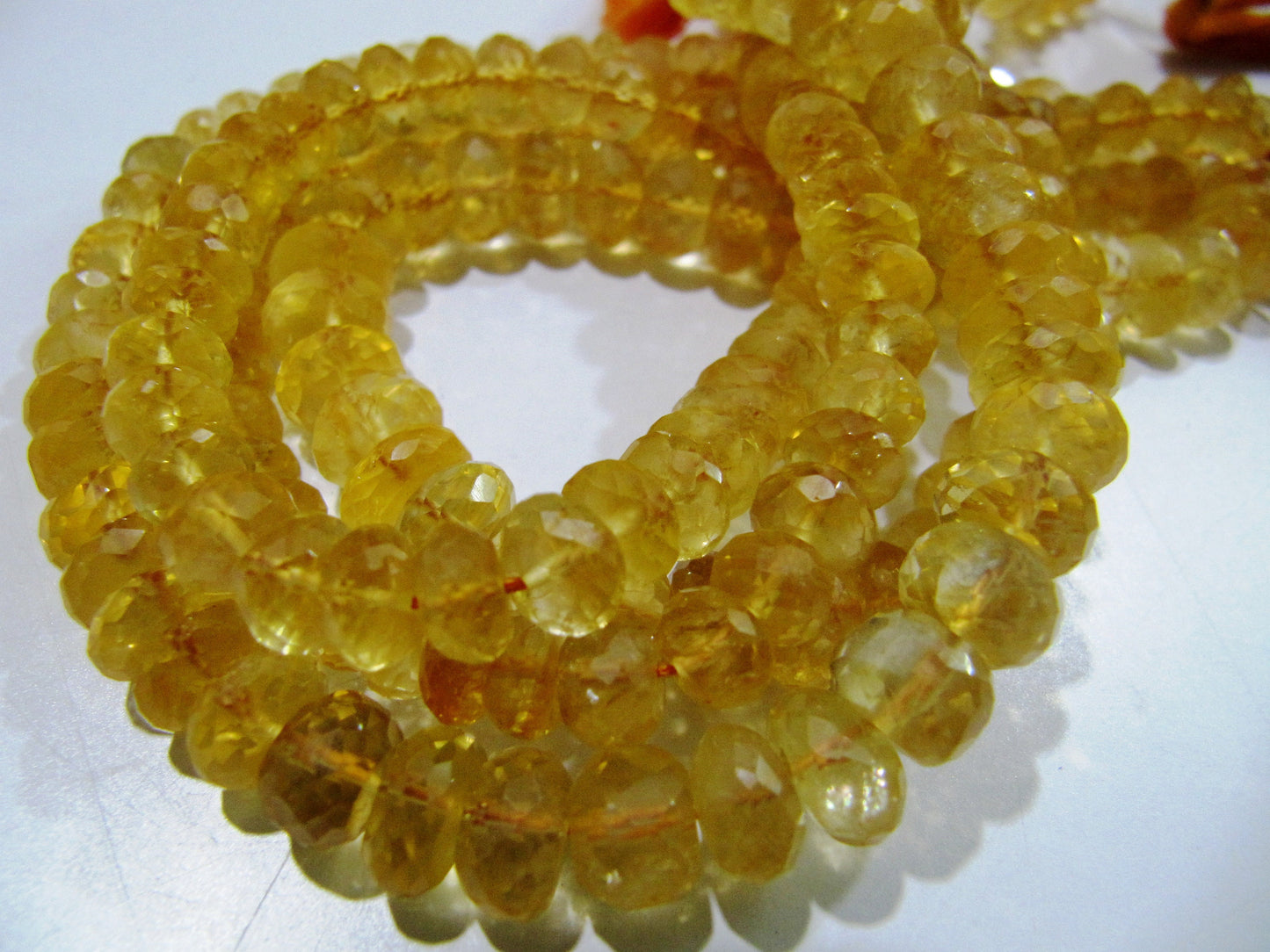 Natural Citrine Rondelle Faceted 9 to 10mm Beads Strand 8 inches long Gemstone Top Quality beads Wholesale Prices Jewelry making best beads