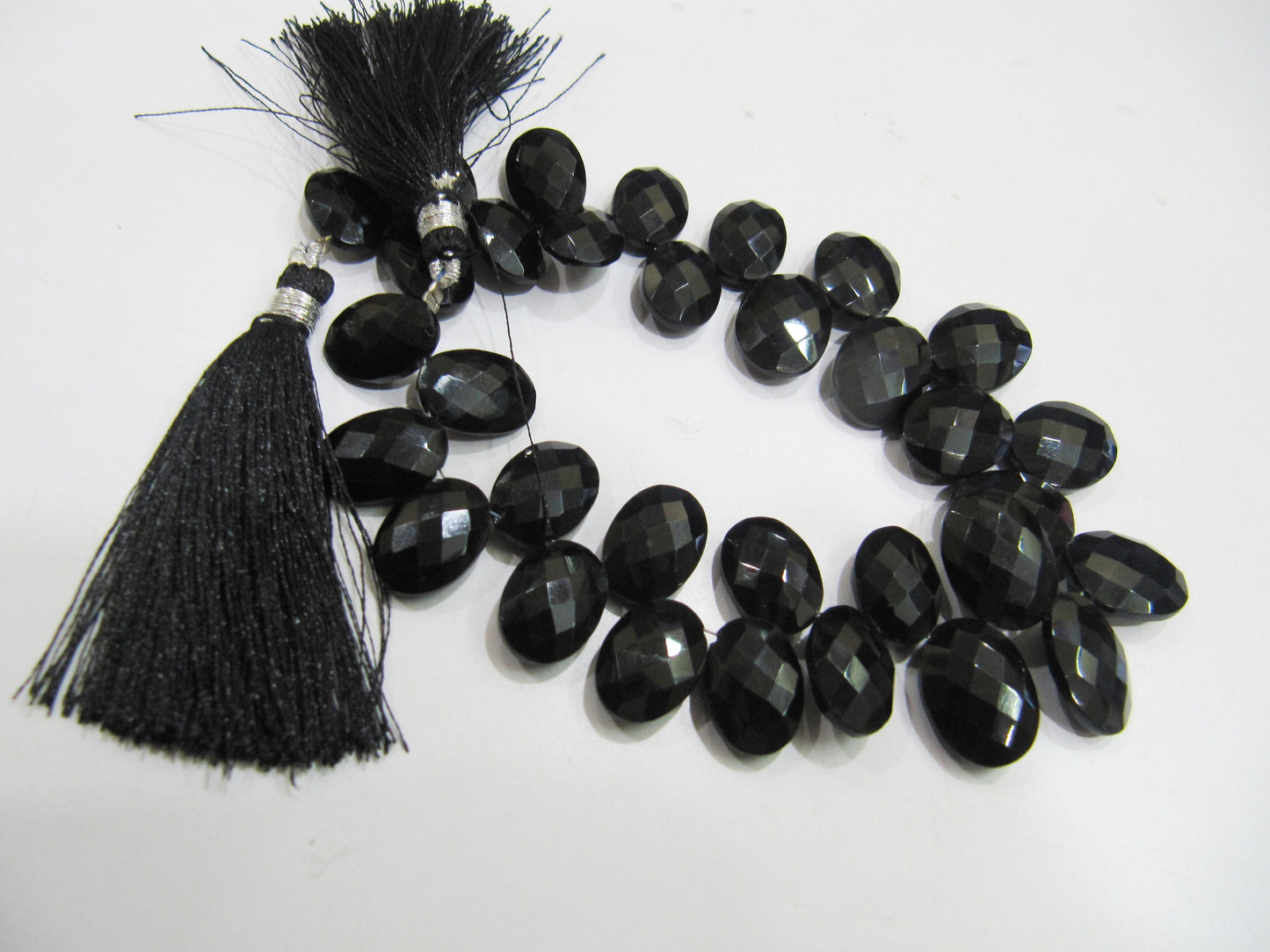 Genuine Black Spinel beads Oval Shape Size 10x14mm to 12x16mm, Faceted Oval beads,8 inch Strand approx. 30 to 35 beads per strand
