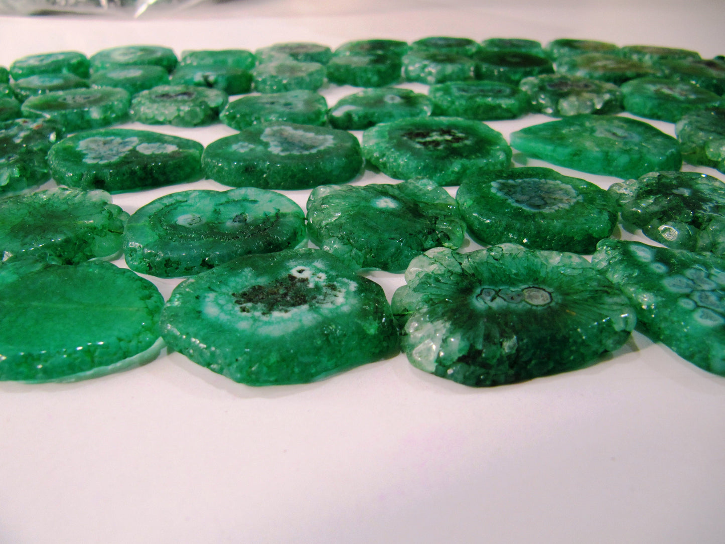 Awesome Green  Solar Quartz Beads Size 25mm  Fancy Shape Strand Length 10 Inches Long For Jewelry Making Beads Wholesale Prices