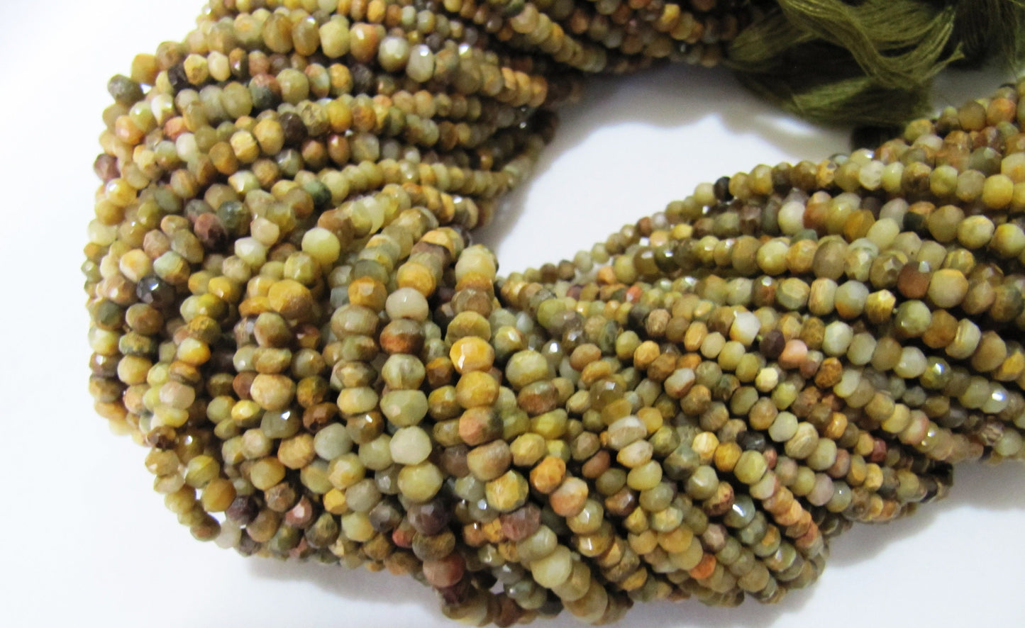 Natural Cat's Eye Rondelle Faceted 3-4mm Gemstone Beads Strand 13 inches long Top Quality Jewelry Making Beads Wholesale Prices