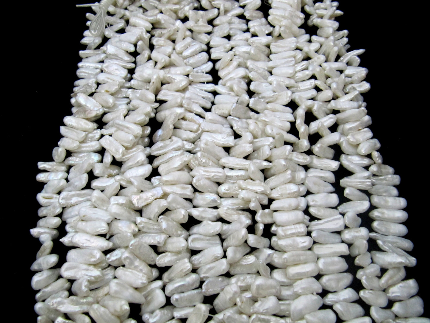Natural White Biwa Pearl Beads Genuine Pearl Beads Fancy Shape approx.16to20mm Beads 34 Inches long High Quality Beads Wholesale prices