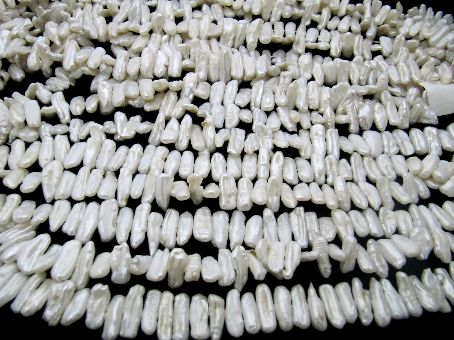 Natural White Biwa Pearl Beads Genuine Pearl Beads Fancy Shape approx.16to20mm Beads 34 Inches long High Quality Beads Wholesale prices
