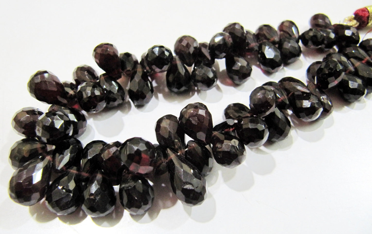 Natural Mozambique Garnet Teardrop Shape Beads Top Quality Natural Garnet Faceted Tear drop Beads  5x7mm Briolette  strand 8 inches