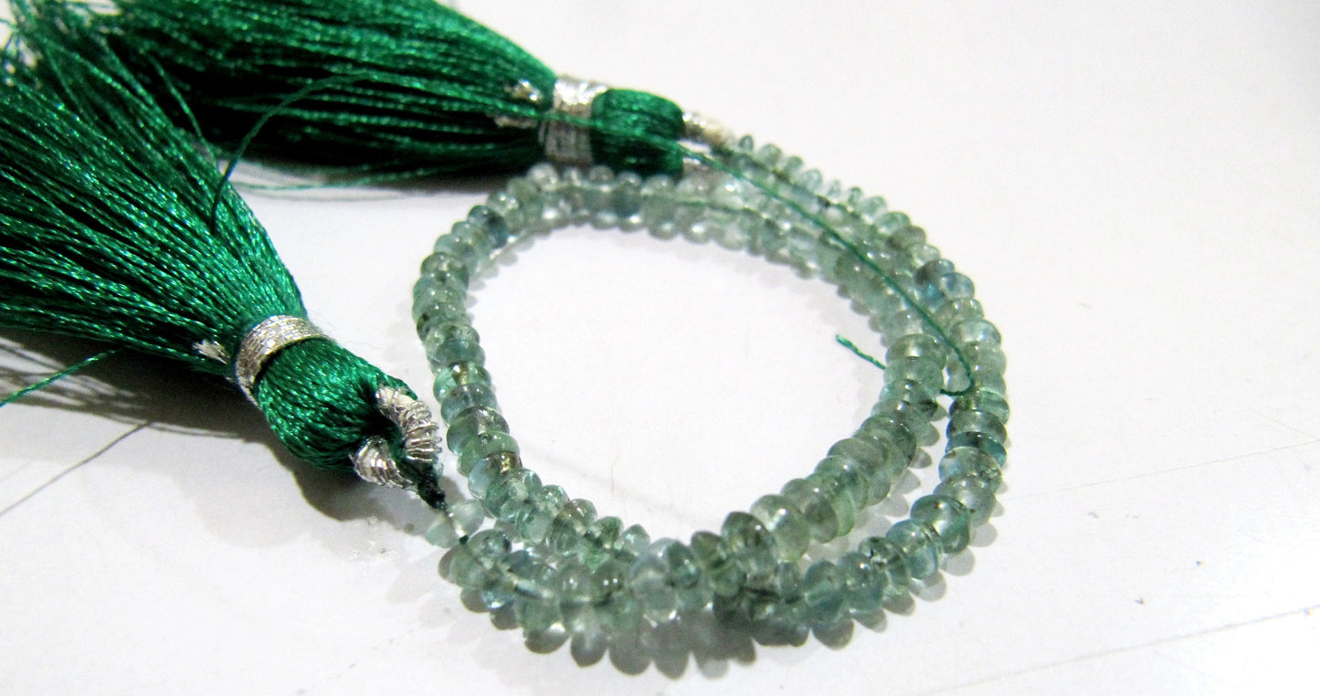 Natural Emerald Rondelle Plain Smooth Beads 2.5-3mm strand 8 inches Zambia Mined  Precious Untreated Genuine Emerald Birth Stones