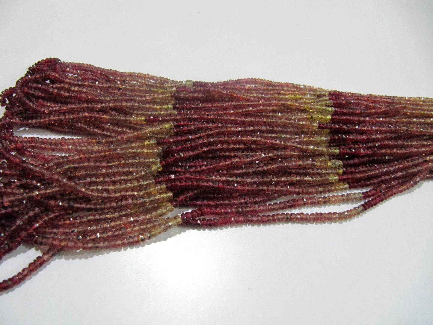 Natural High Quality Genuine Multi Sapphire Beads Rondelle Faceted Beads Size 3mm Sold per Strand of 16inch Long Semi Precious Jewelry Bead