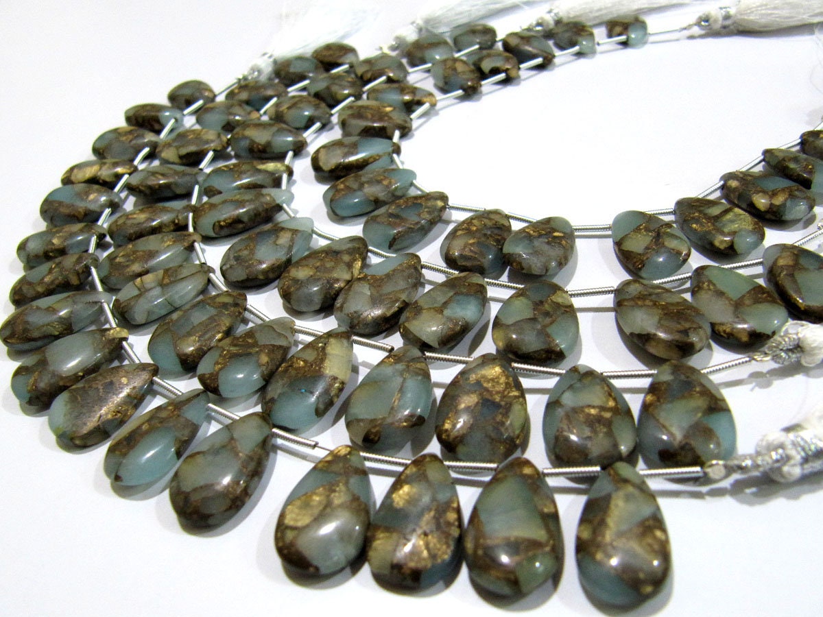 Grey Oyster Turquoise Pear Shape Smooth Plain Size 10x16 To 12x20mm Gray Color shaded Beads Strand 8 inches Long Sold Per Strand