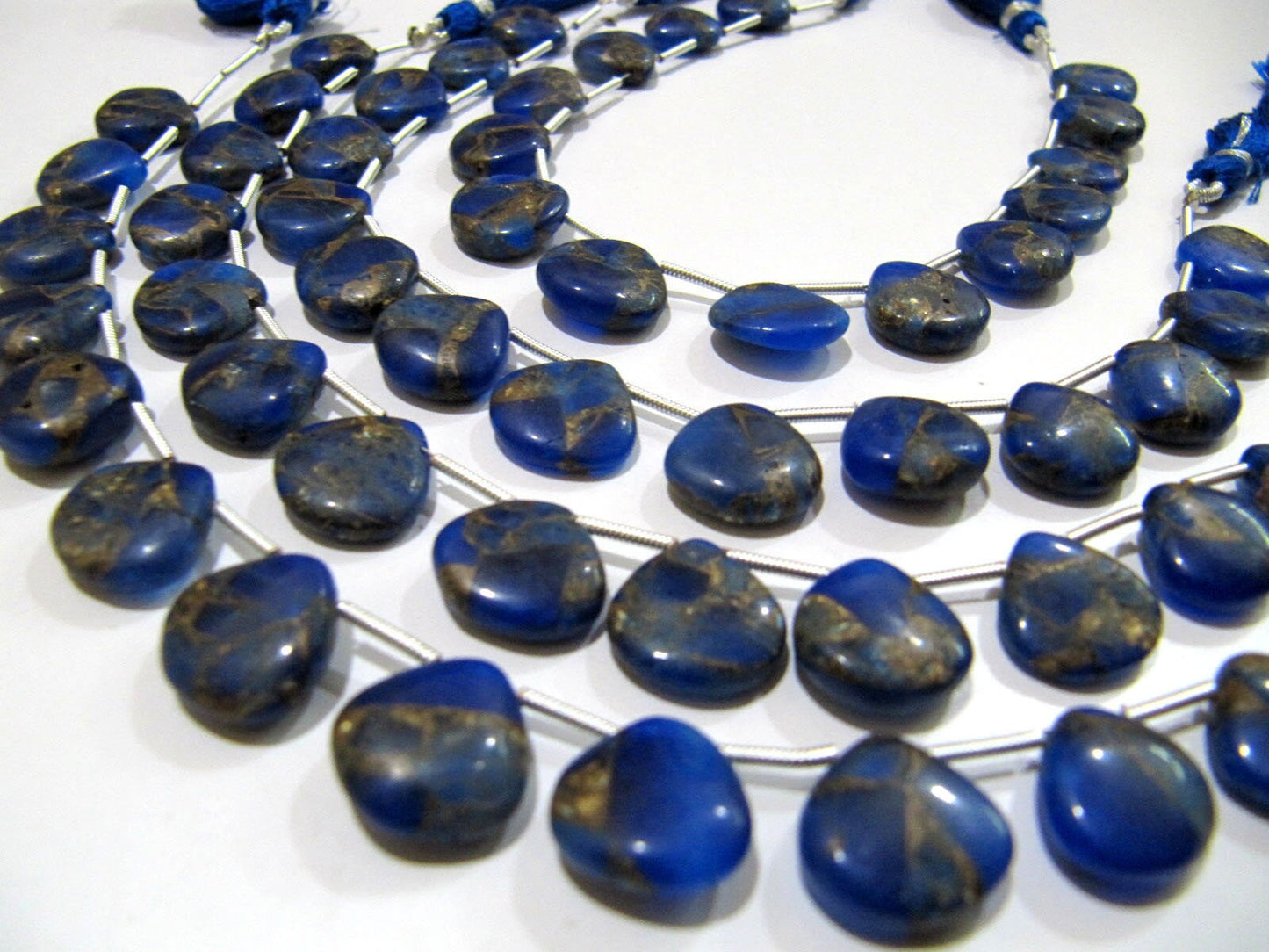 Natural Oyster Turquoise Heart Shape Smooth Plain 12mm  Blue Color CopperTurquoise Beads Strand 8 inch Long Sold Per Strand Wholesale