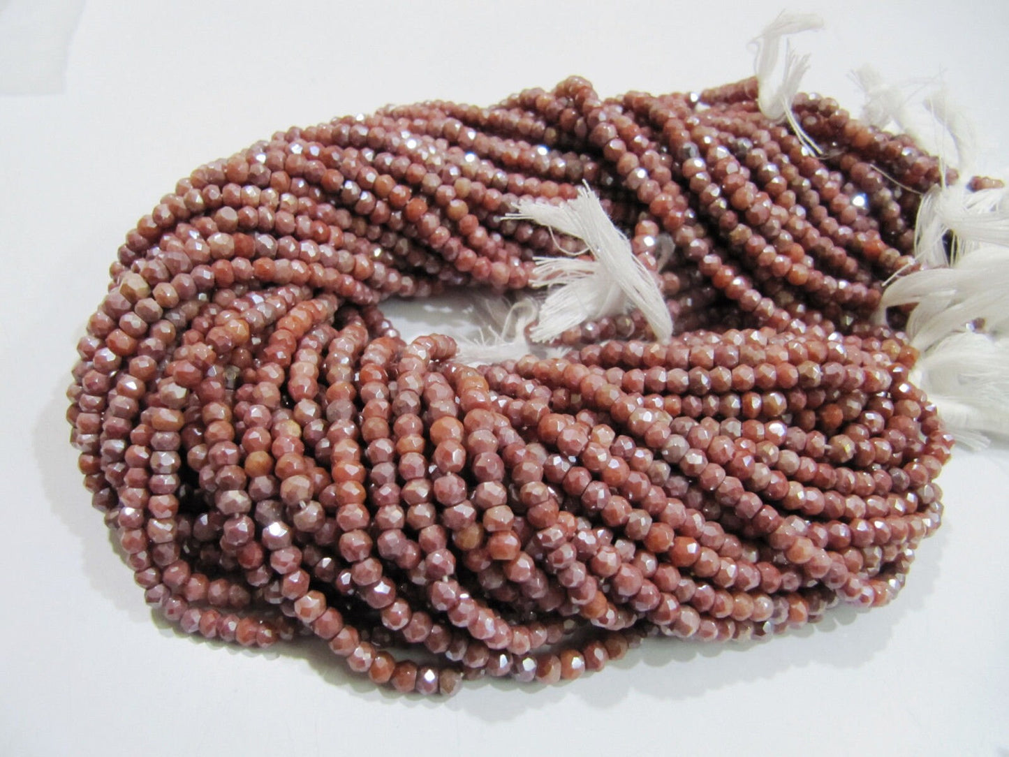 Natural Red Silverite beads 3-4mm Beads Strand 13.5 inch long Gemstone Top Quality Beads Sold per strand