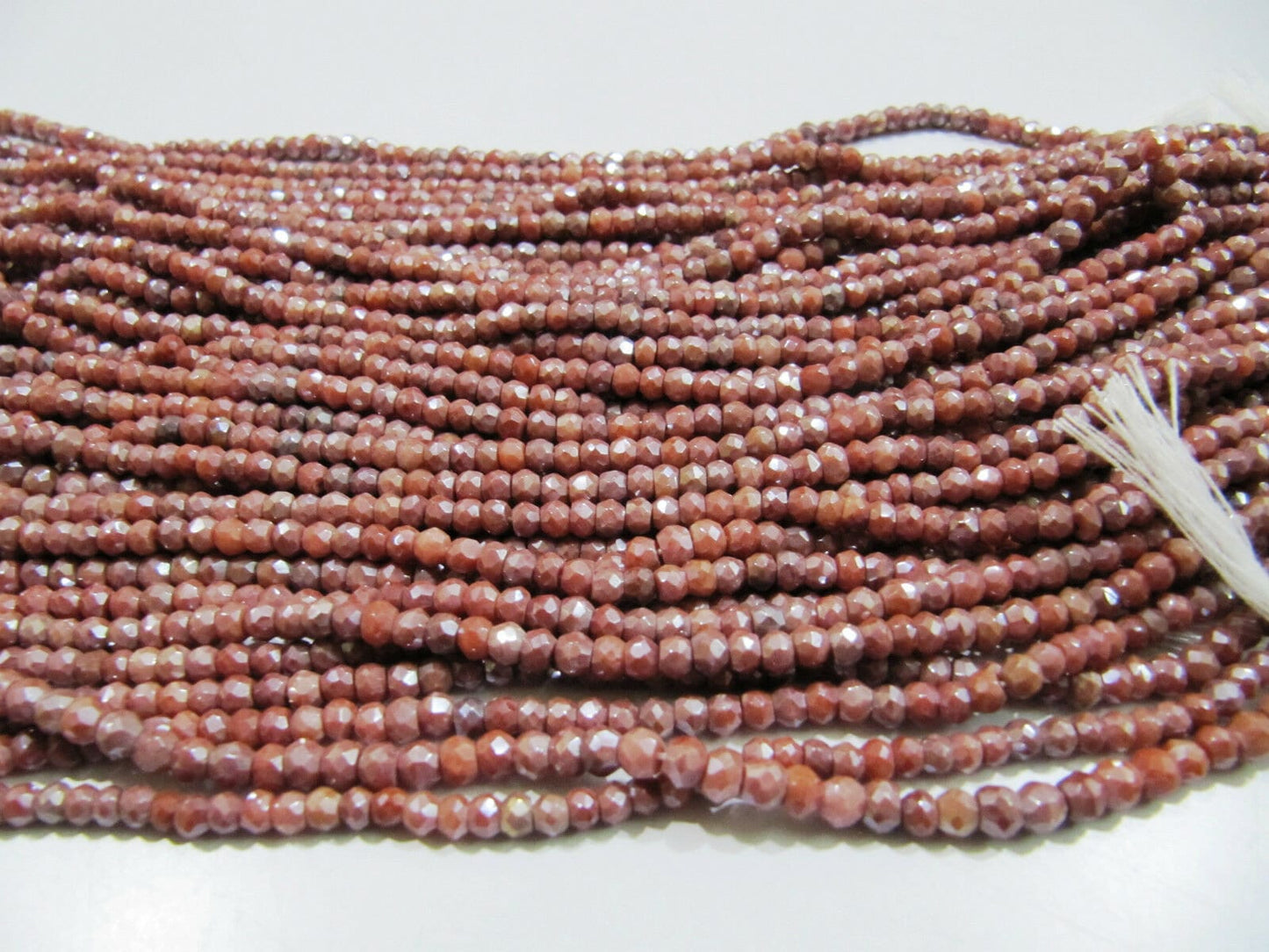 Natural Red Silverite beads 3-4mm Beads Strand 13.5 inch long Gemstone Top Quality Beads Sold per strand