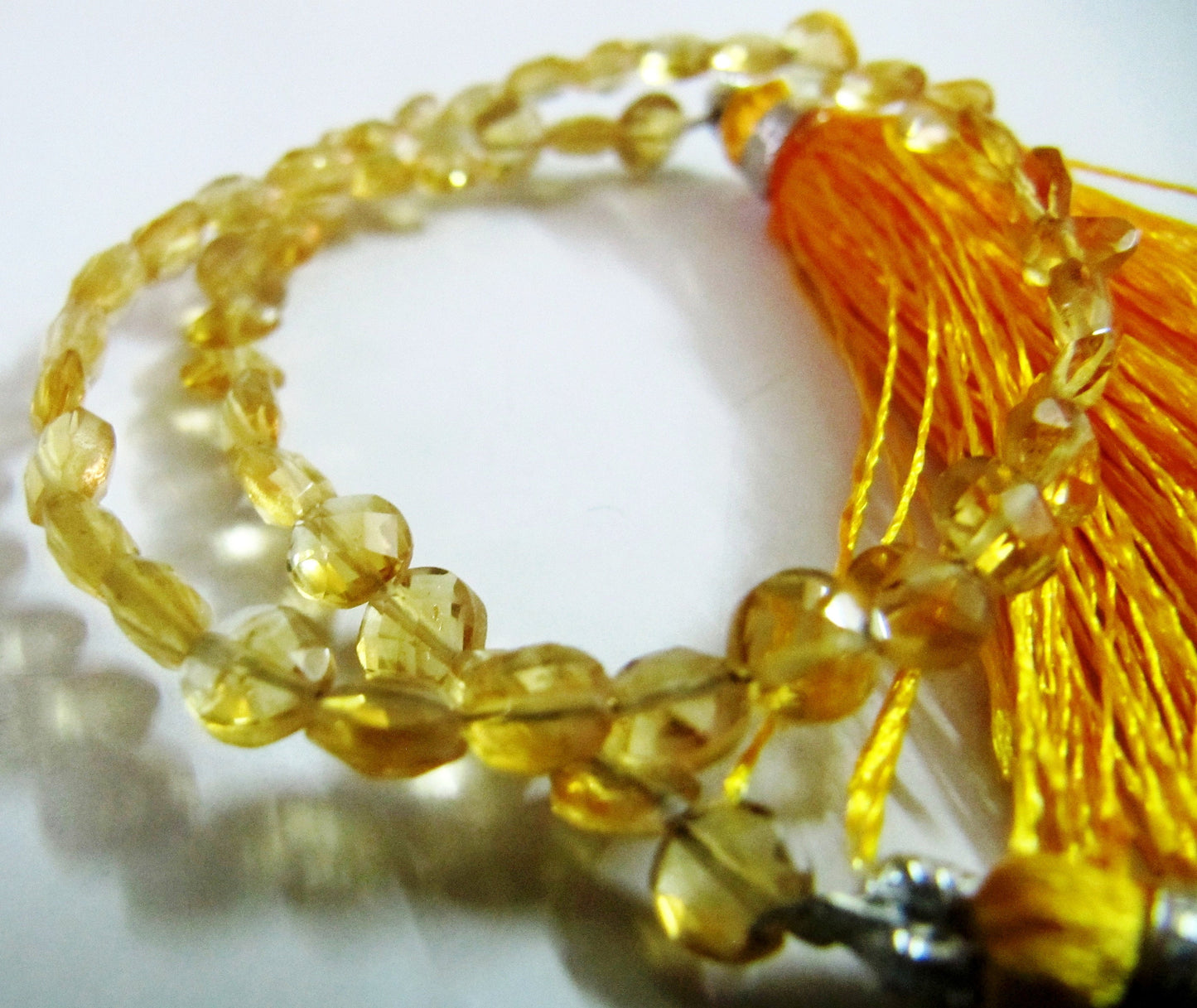 Natural Citrine Faceted Coin Beads, Bead Size Exact 4.5mm, Micro Size Strand 8 Inch Long,approx.48 to 52 beads per string Wholesale Price