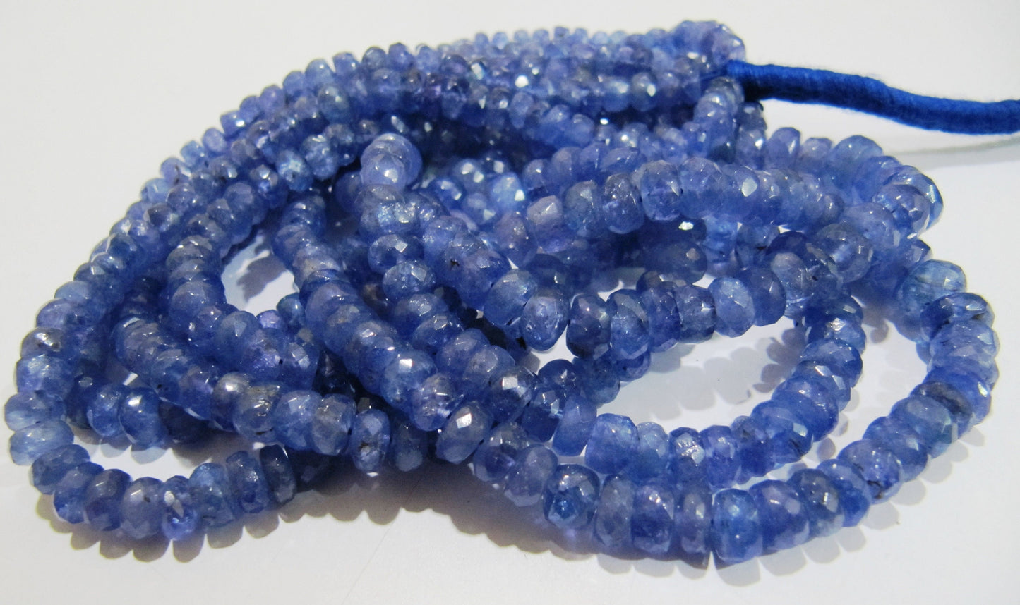 Natural Tanzanite Rondelle Faceted Beads 5mm to 7mm Size,Strand 8 inches long, Very Good Quality Beads, Best Color Jewelry Making Gemstone