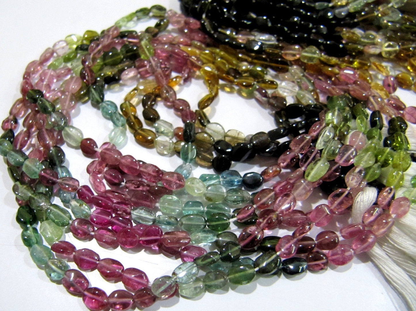 Natural Multi Tourmaline Beads Oval Smooth Beads 5x7 mm Sold per Strand of 13 Inches Long Watermelon Tourmaline Beads Wholesale Price