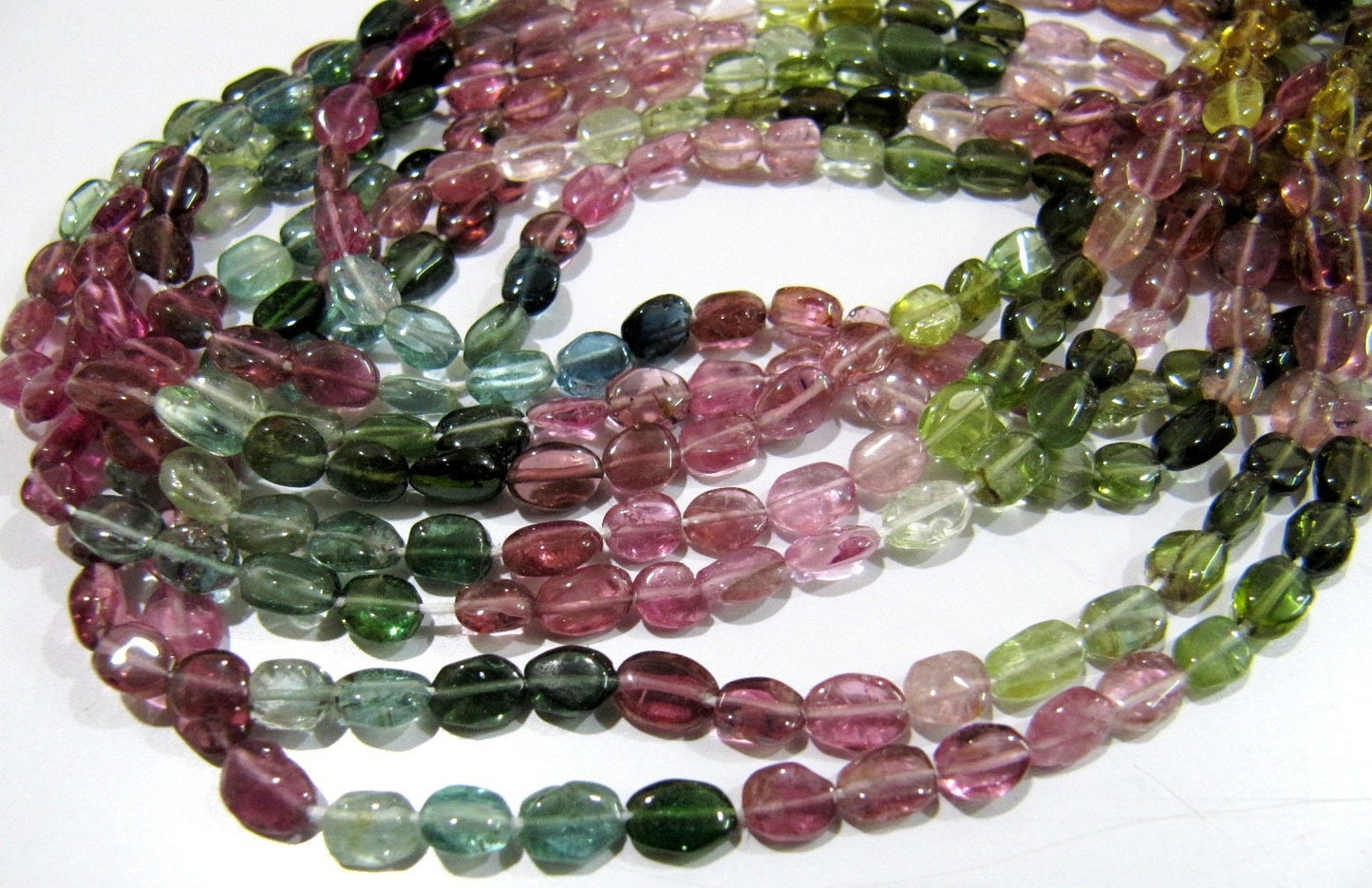 Natural Multi Tourmaline Beads Oval Smooth Beads 5x7 mm Sold per Strand of 13 Inches Long Watermelon Tourmaline Beads Wholesale Price