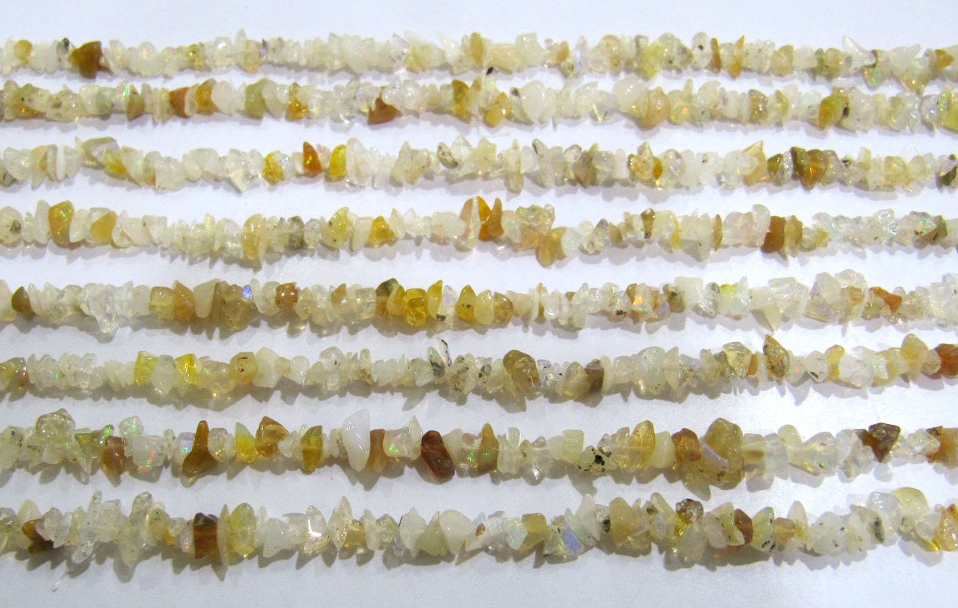 Natural Ethiopian Opal Irregular Chip Gravel Uncut Nugget 4mm To 5mm Jewelry Making Beads Strand 15 Inches Long Sold Per Strand