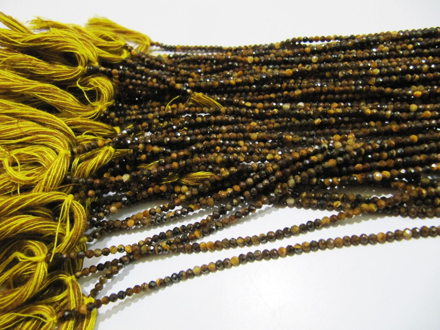 Natural Tiger Eye Rondelle Faceted Beads 2mm Brown Color Beads Sold per Strand 13 Inches long Top Quality Jewelry making Beads