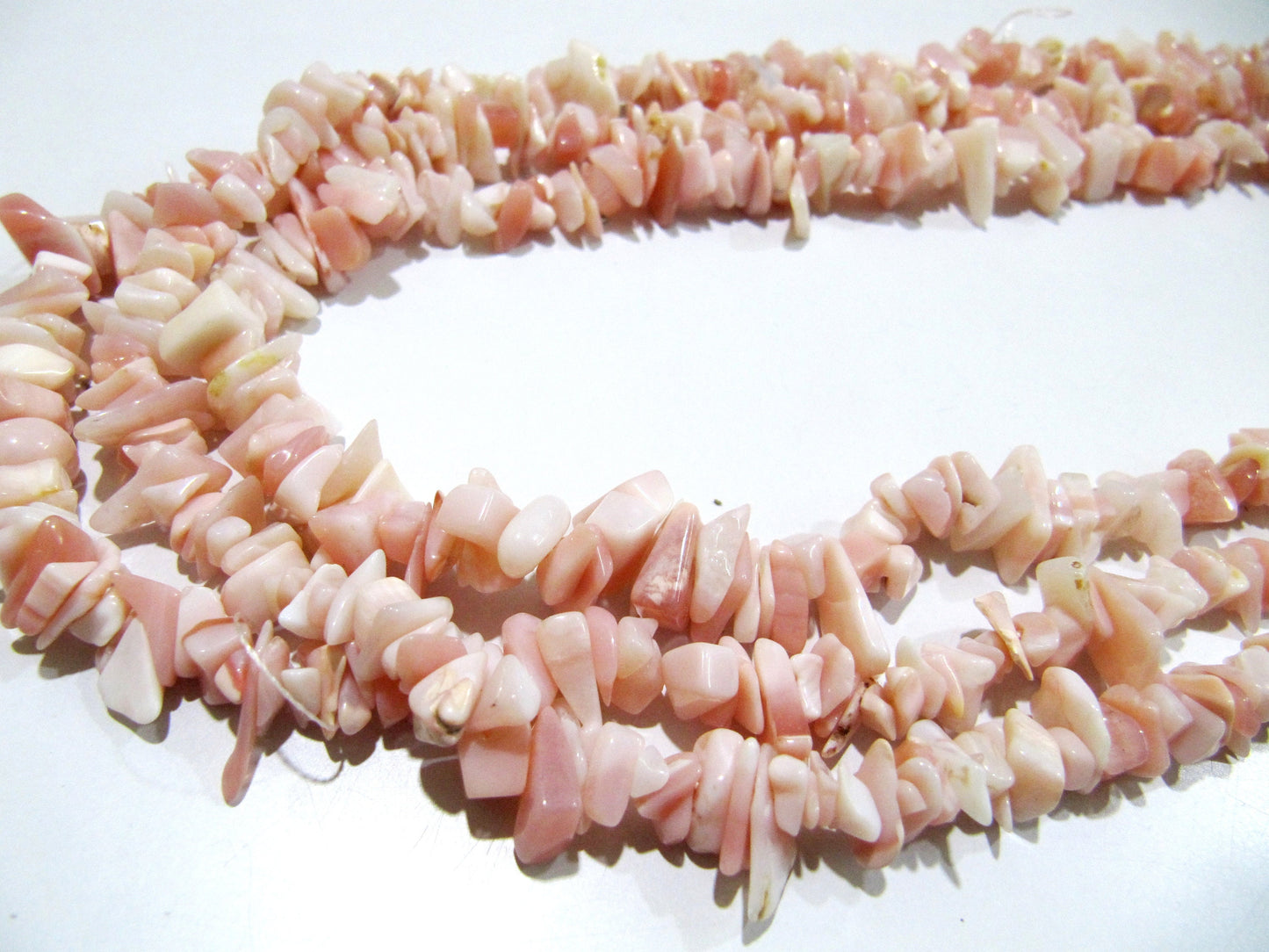 Natural Pink Opal Irregular Chip Gravel Uncut Nugget 6mm To 12mm Size Jewelry Making Beads Strand 34 Inches Long Sold Per Strand