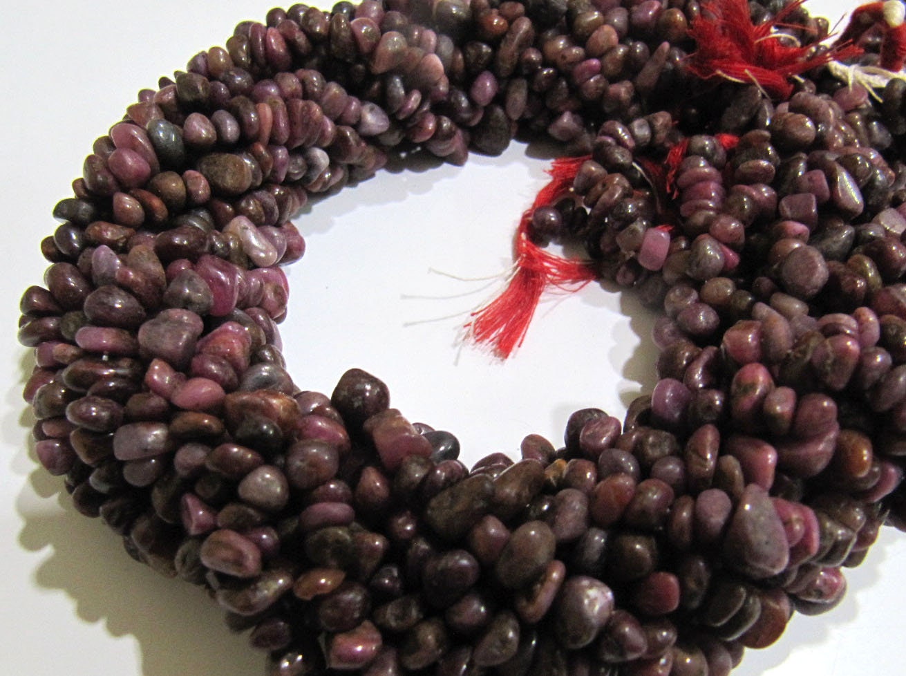 Natural Real Ruby Chip Gravel Uncut Nugget 4mm To 7mm Beads Red Color Jewelry Making Beads Strand 17 Inches Long Sold Per Strand