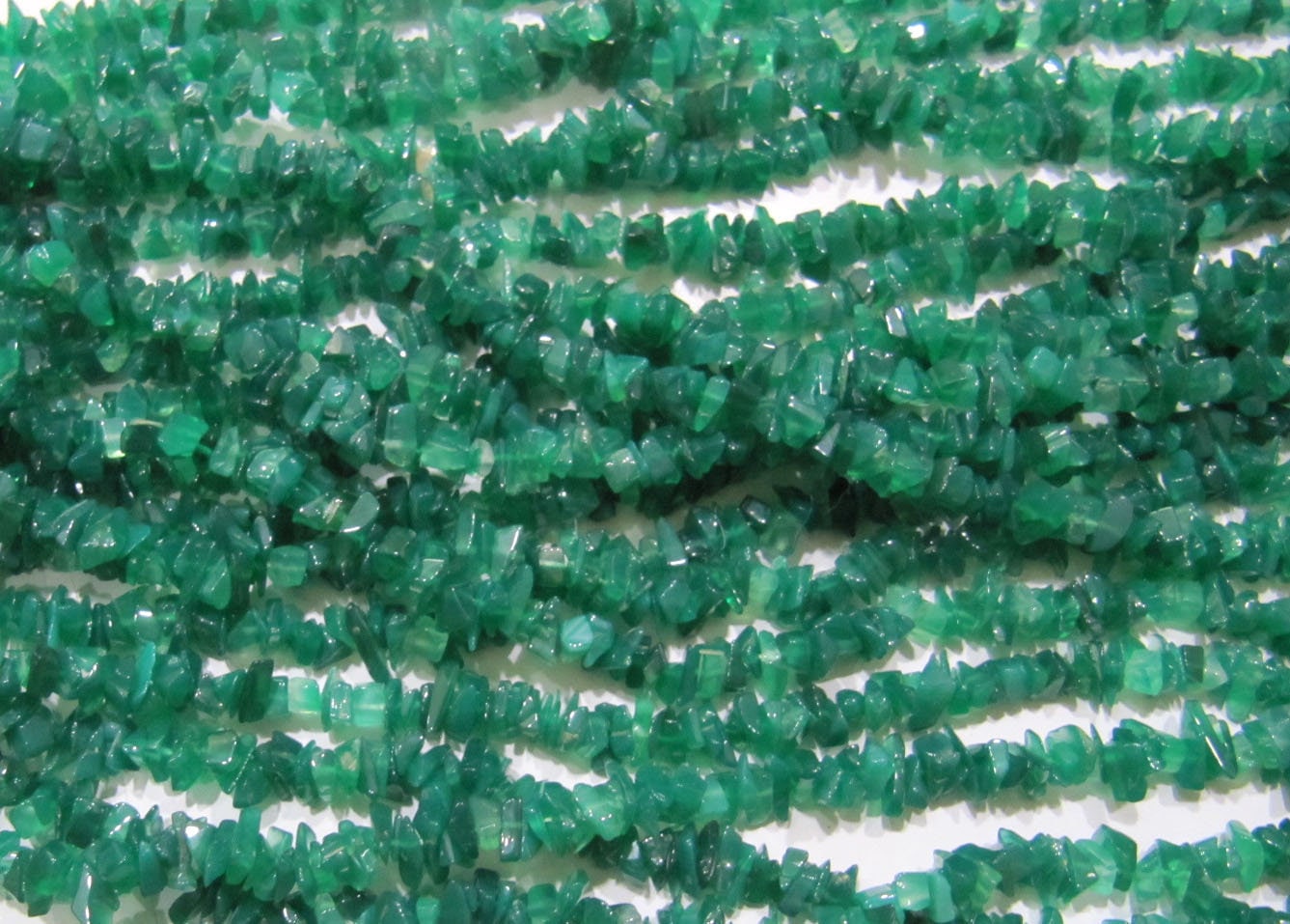 Natural Green Onyx Chip Gravel Uncut Nugget 6mm To 9mm Beads Green Color Jewelry Making Beads Strand 35 Inches Long Sold Per strand