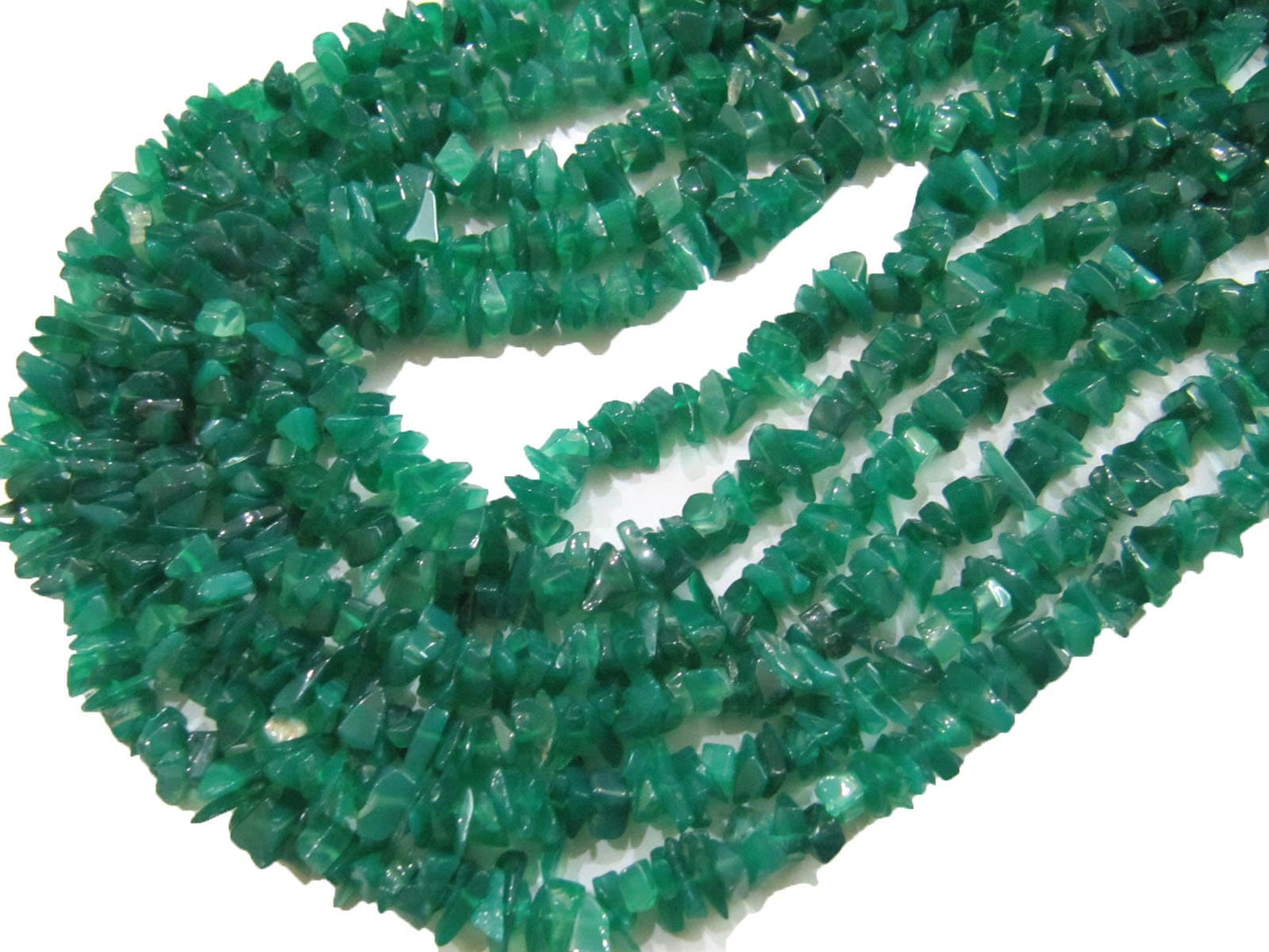 Natural Green Onyx Chip Gravel Uncut Nugget 6mm To 9mm Beads Green Color Jewelry Making Beads Strand 35 Inches Long Sold Per strand