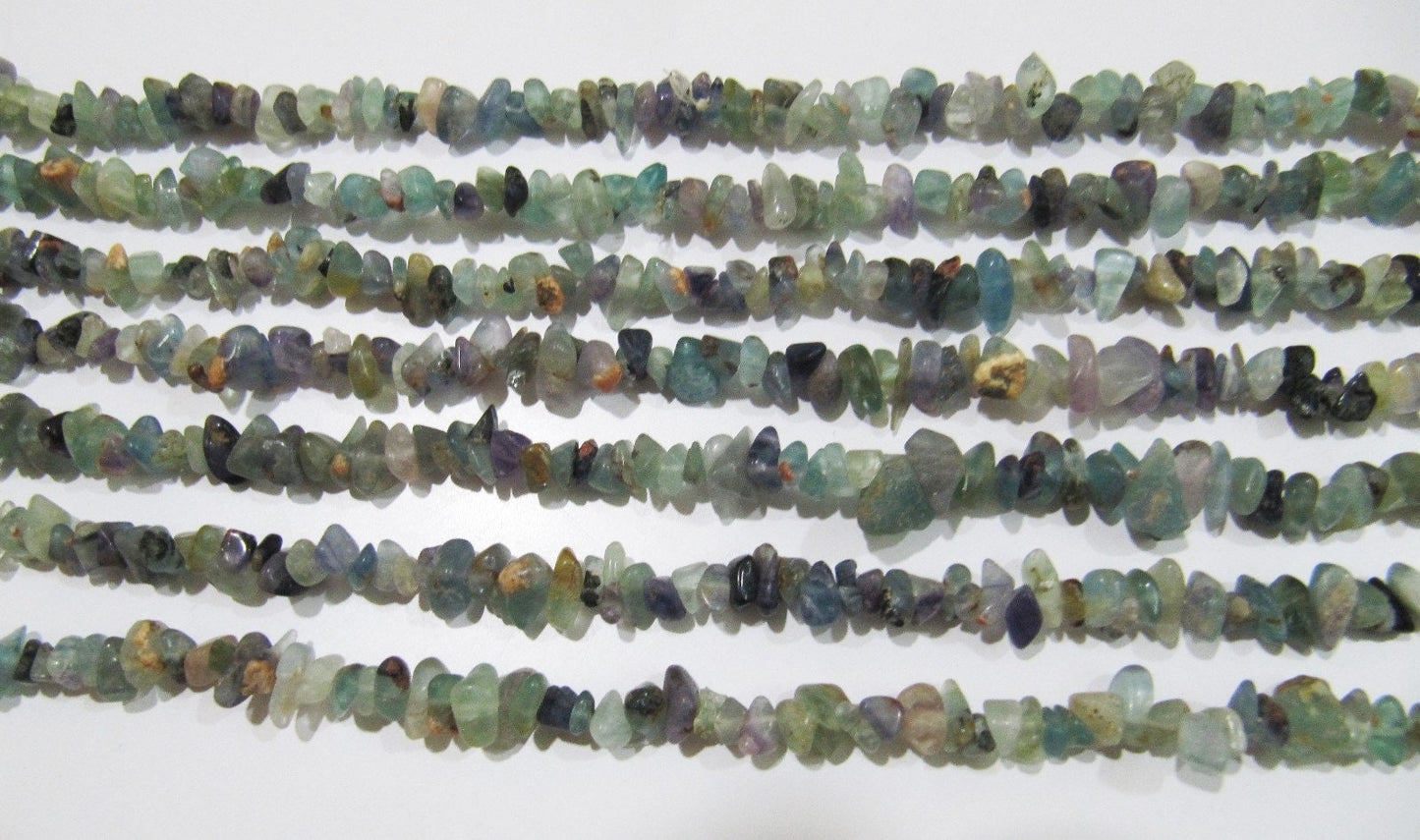 Natural Fluorite Irregular Chip Gravel Uncut Nugget 4mm To 8mm Beads Multi Color Jewelry Making Beads Strand 34 Inches Long Sold Per Strand