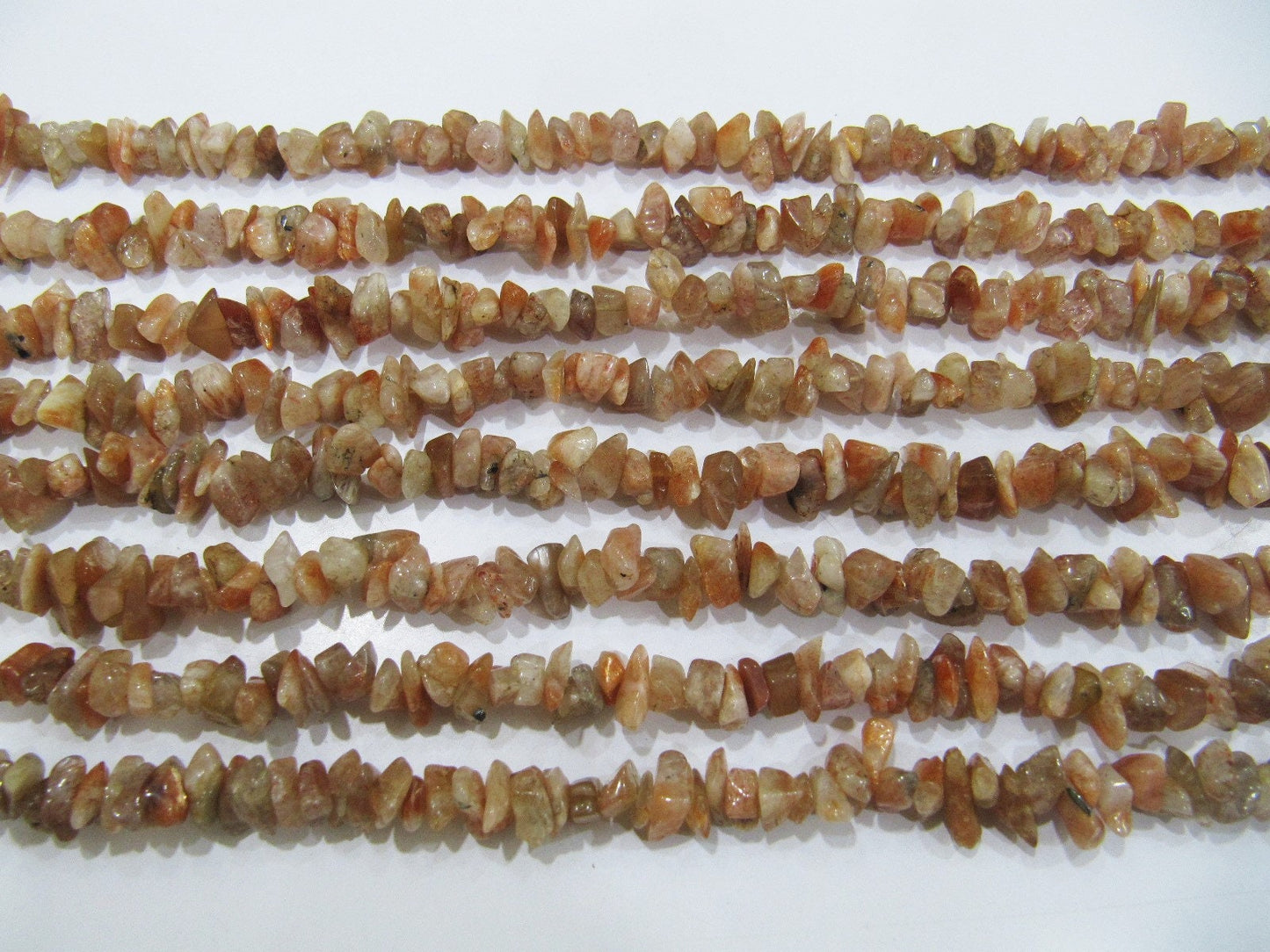Natural Peach Moonstone Irregular Chip Gravel Uncut Nugget 4mm To 8mm Beads  Jewelry Making Beads Strand 34 Inches Long Sold Per Strand