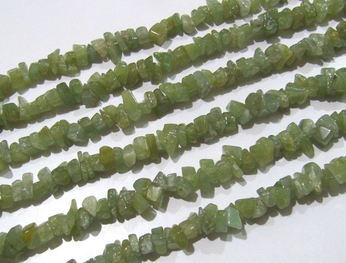 Natural Green Jade Beryl Irregular Chip Gravel Uncut Nugget 4mm To8mm Green Color Jewelry Making Beads Strand 34 Inches Long Sold Per Strand