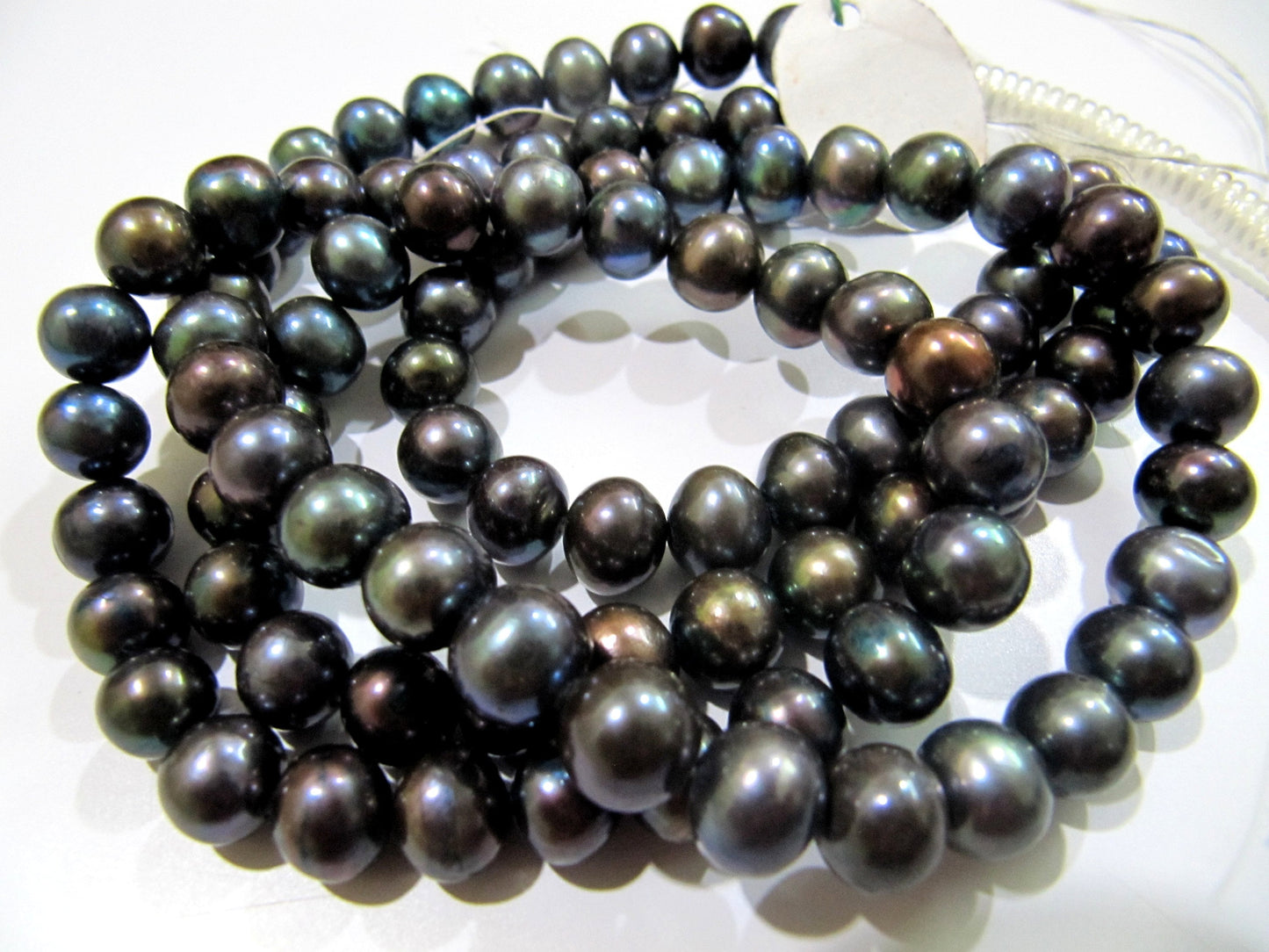AAA Quality Natural Black Pearl Round Beads 10mm approximately, Genuine Pearl beads Round Shape Exotic Color , Strand 16 inches apprx