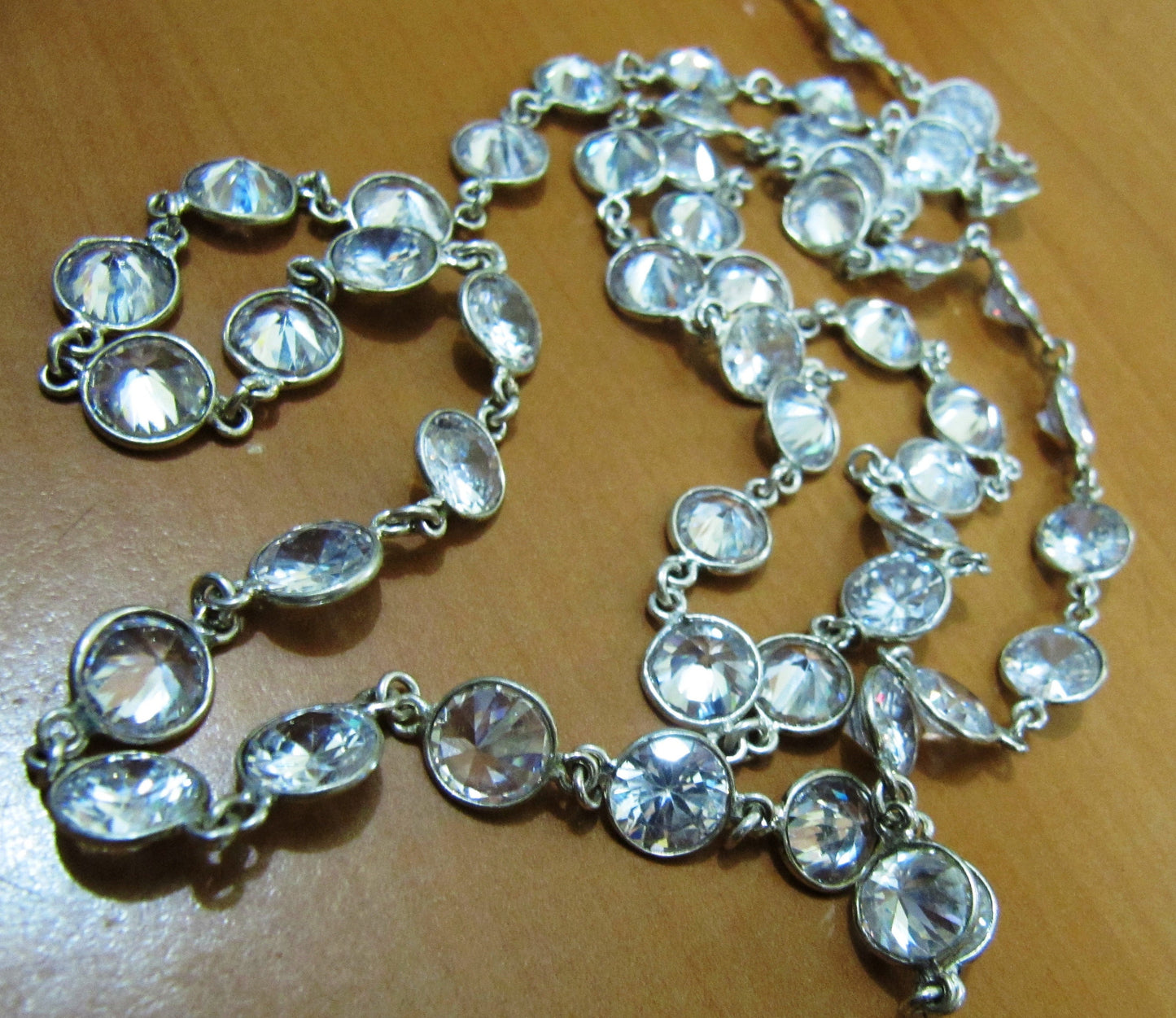 AAA Cubic Zirconia Briolette Round Coin Shape 8mm Bezel Handmade Tiff Connector Chain Sold Per foot CZ Chains top Quality